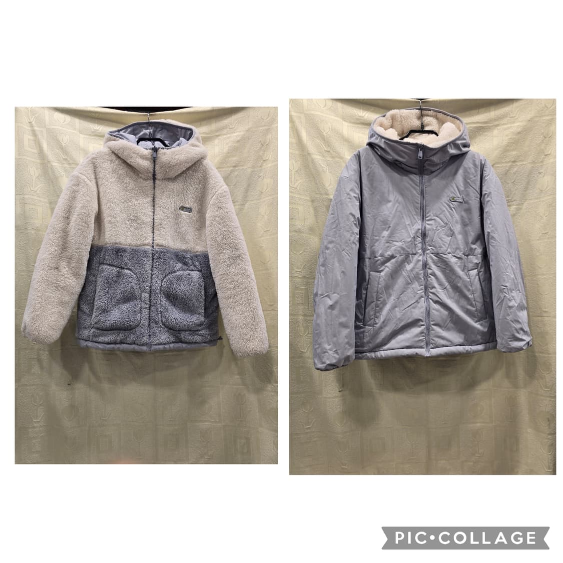 폴햄 남여공용 양면 후리스 후드 점퍼 S(90) 상품이미지1