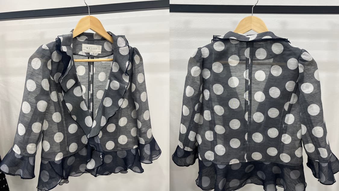 polka sheer frill jacket 상품이미지6