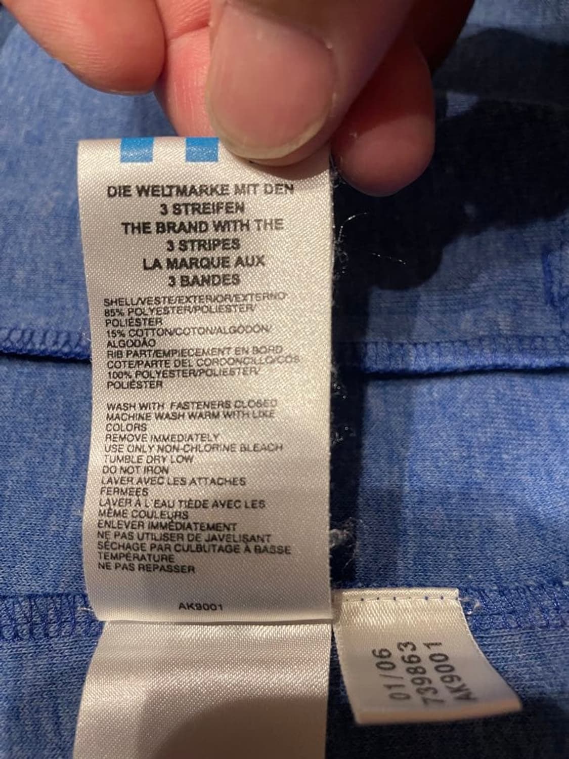 아디다스 일본 국가대표 2006 독일 월드컵 트랙탑 져지 블루 상품이미지6