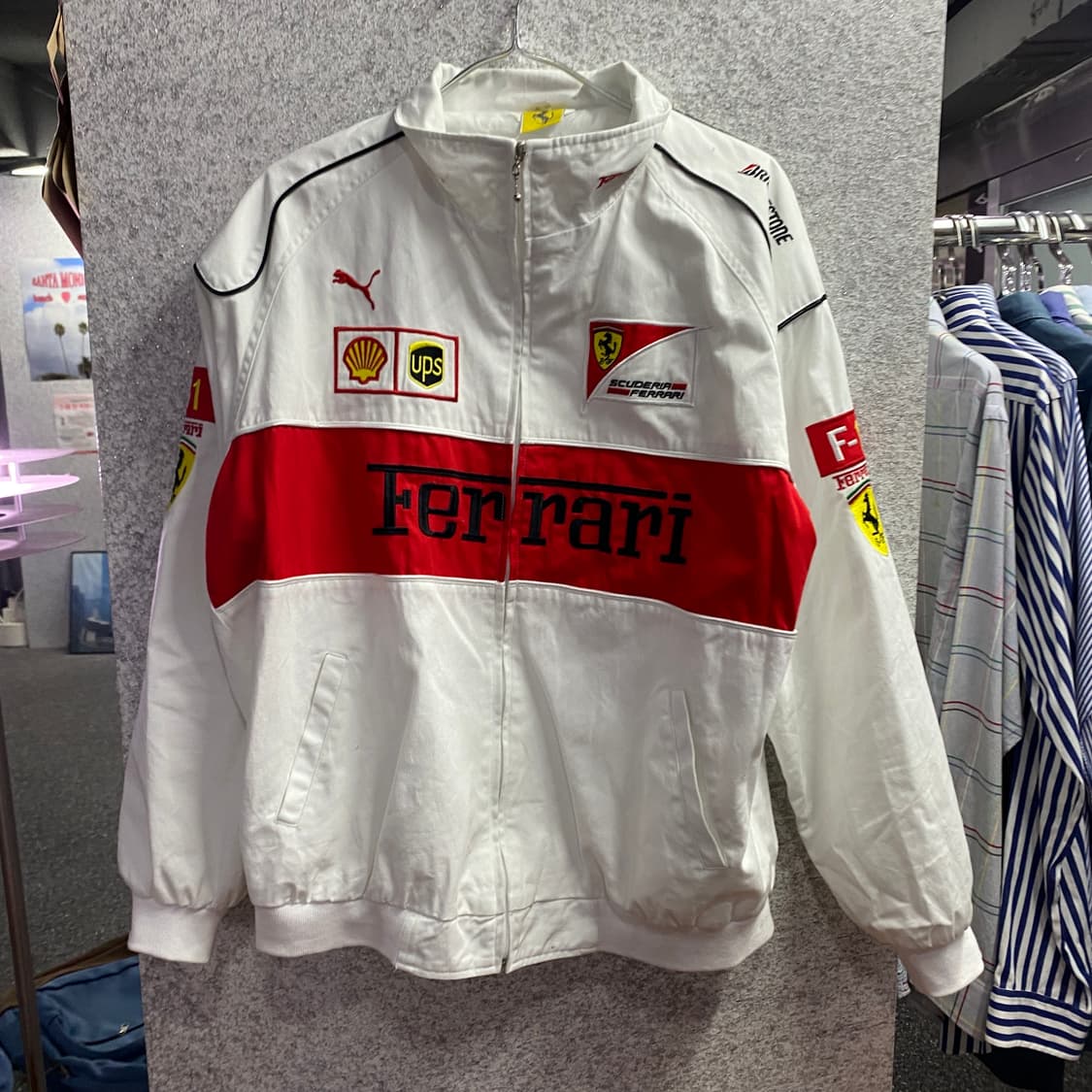 빈티지 페라리 f-1 배색 화이트 자켓 B4655 상품이미지2