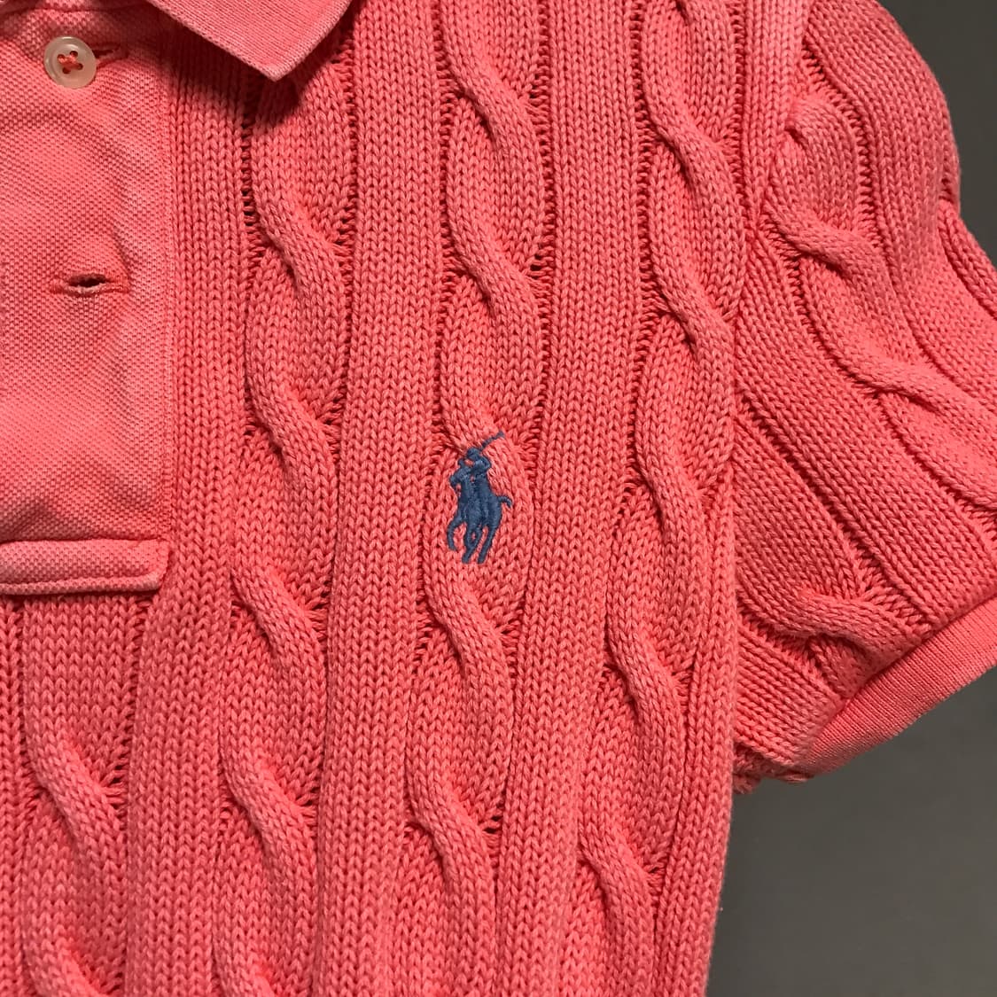 폴로 랄프로렌 QR 니트 반팔 카라티 M(W) 상품이미지4