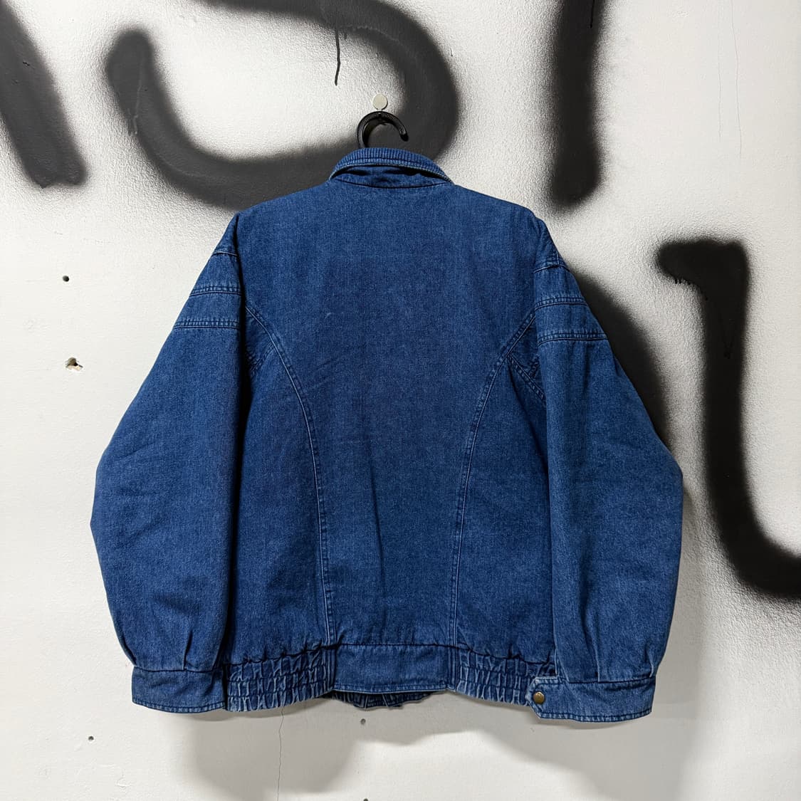VTG 빈티지 멀티 디테일 퀼팅 데님 봄버 바시티 자켓 상품이미지2