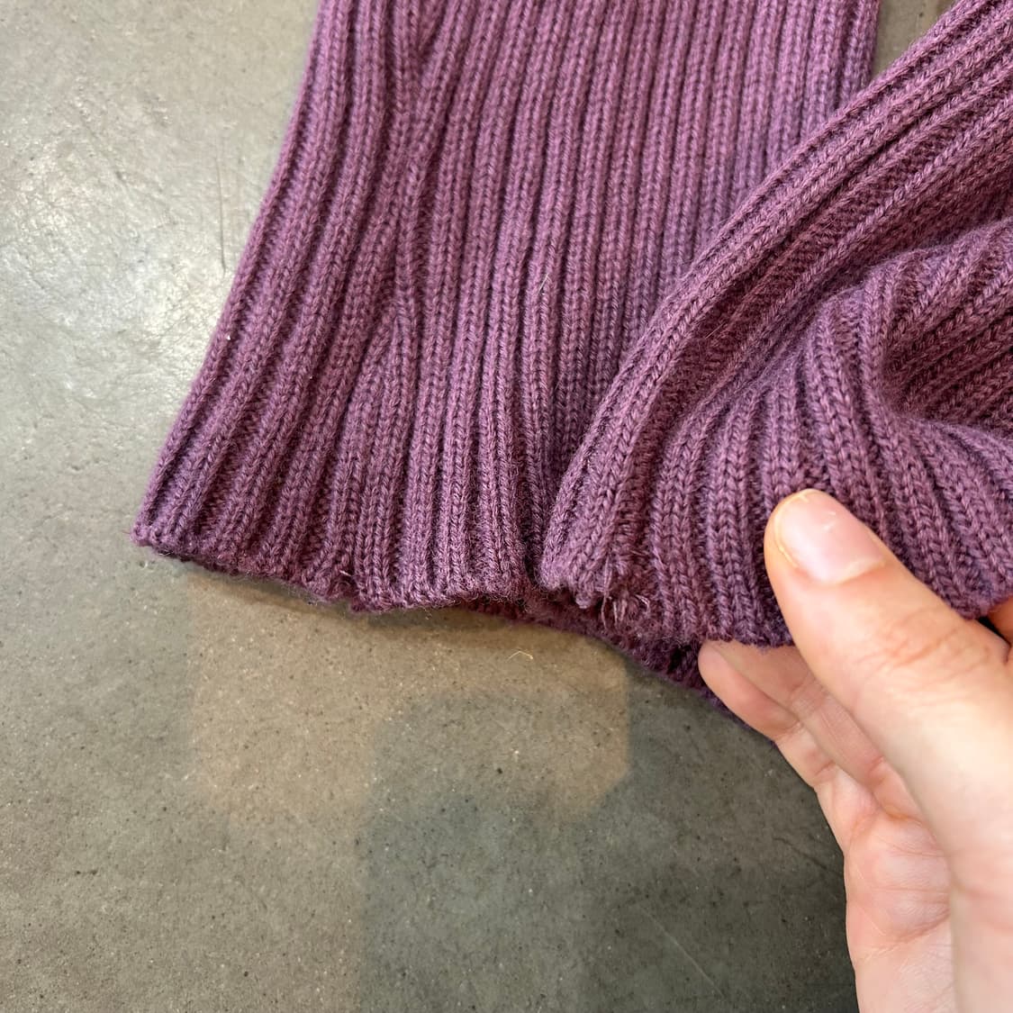 레빗퍼 퍼플 니트 집업 상품이미지5