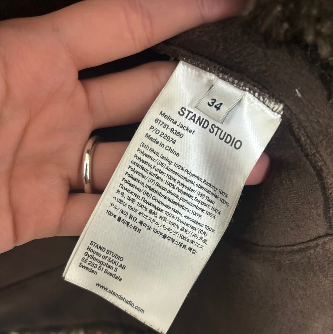 스탠드 스튜디오 퍼 재킷 상품이미지5