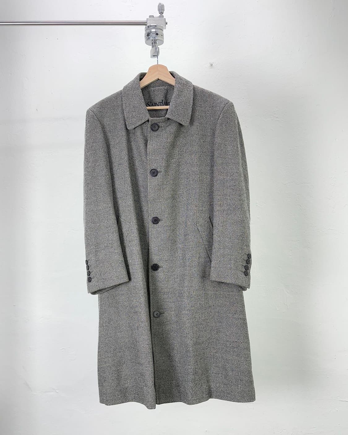 이브 생로랑 뿌르 옴므 그레이 울 발마칸 로브 코트 상품이미지1