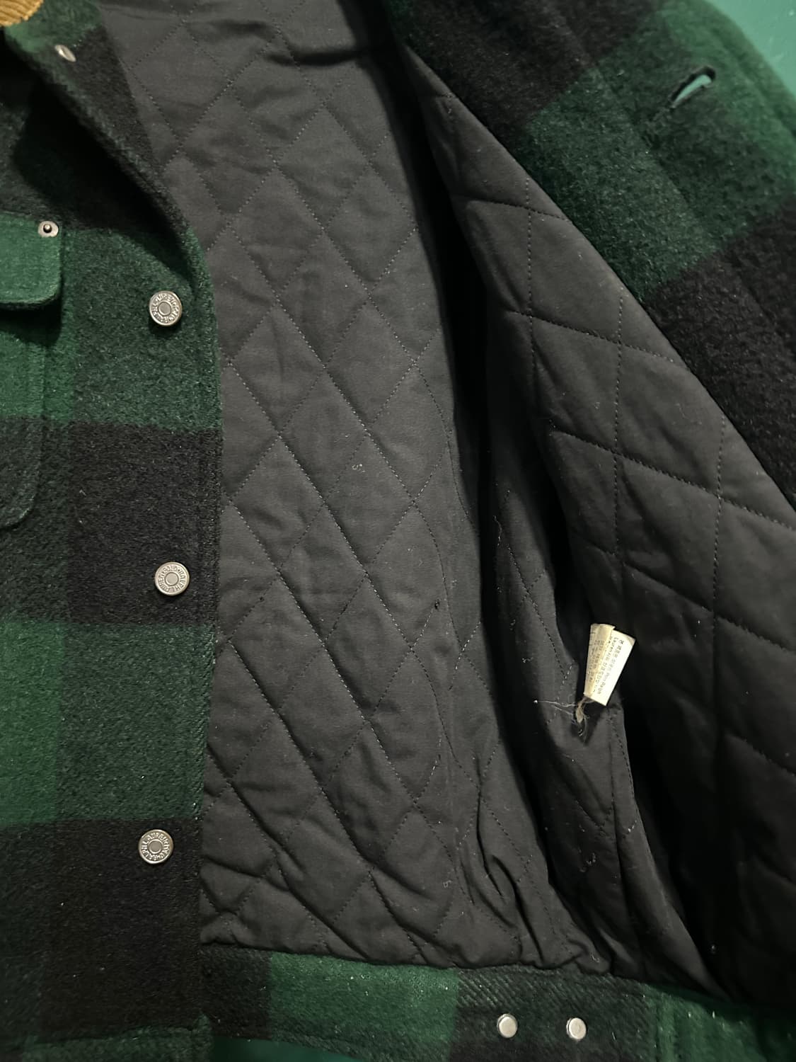 90s 폴로 덩가리 그린체크 코듀로이카라100-105 상품이미지4