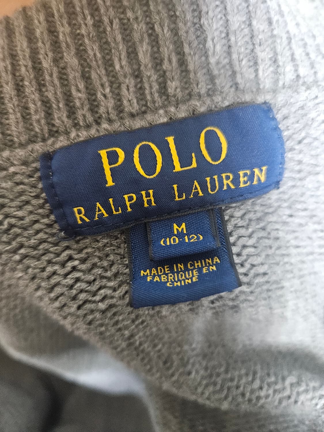 폴로 빅포니 니트집업 그레이 상품이미지2