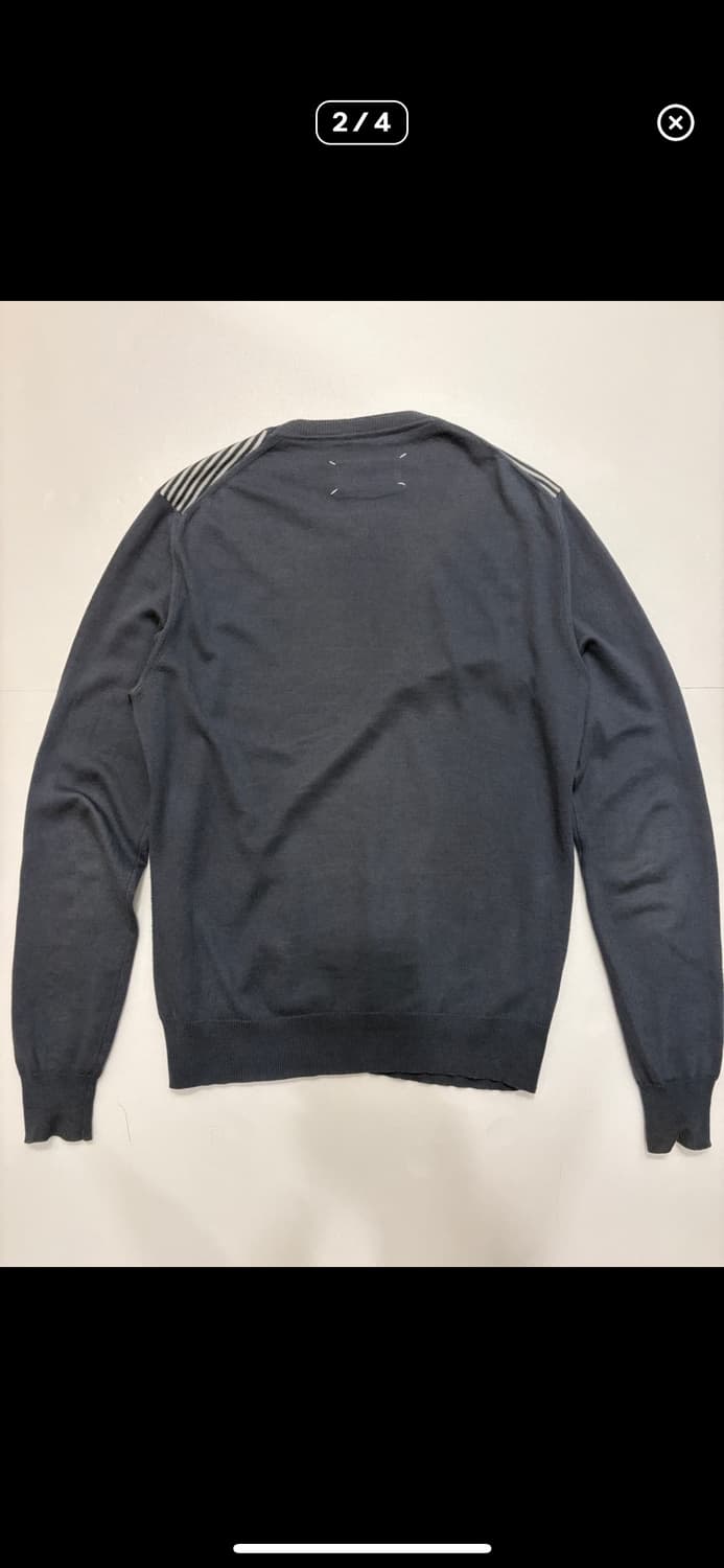 마르지엘라 사선 배색 스트라이프 니트 상품이미지2