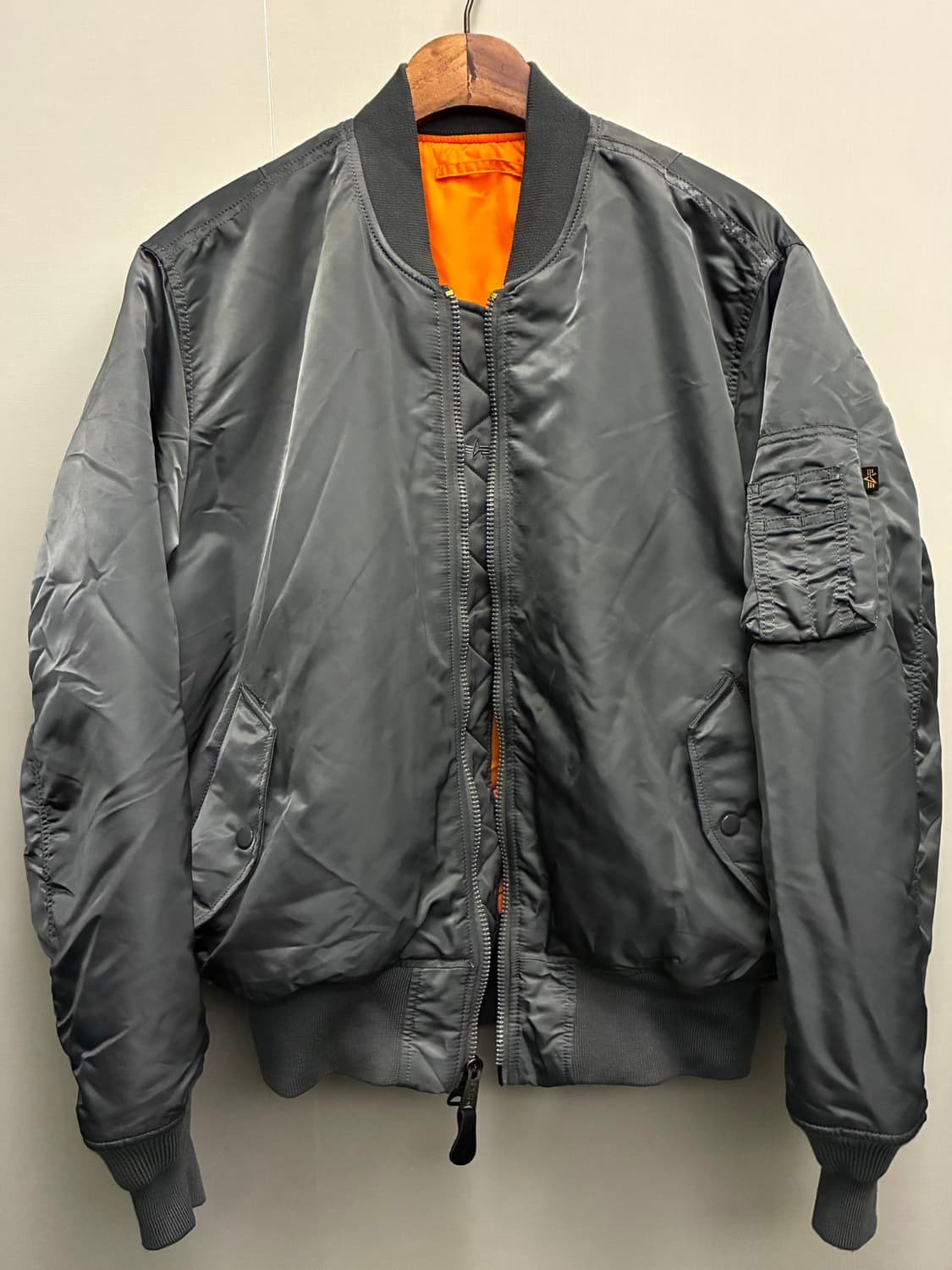 (L/105)알파인더스트리 ma-1 건메탈 레귤러 플라이트 항공점퍼 마원 상품이미지9