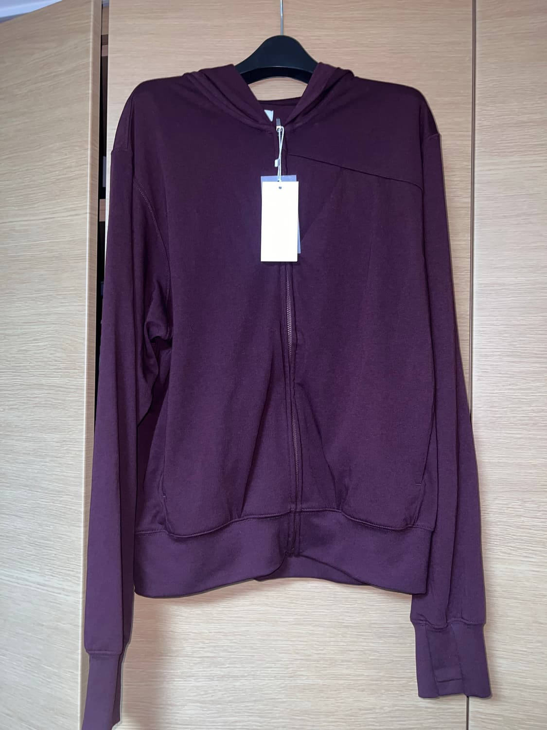 asien Hoodie Zip-Up Burgundy 2 사이즈 상품이미지2