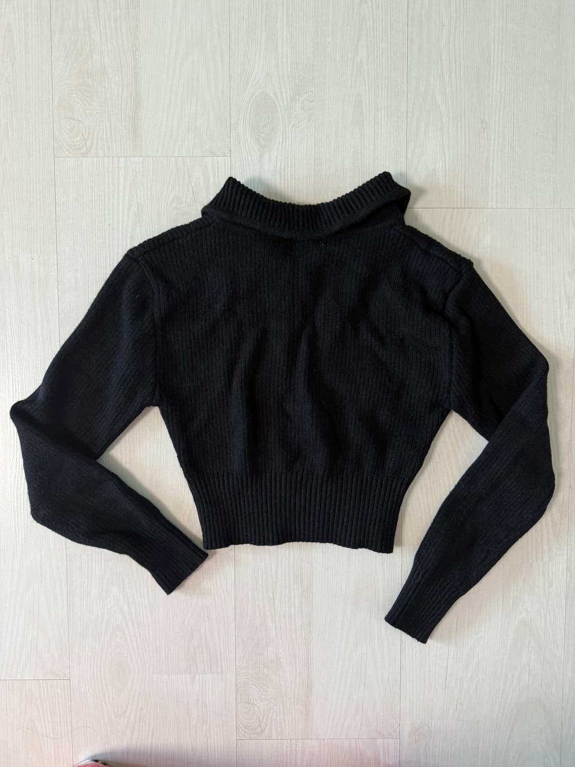 보세 니트 카라티 크롭 집업 상품이미지2