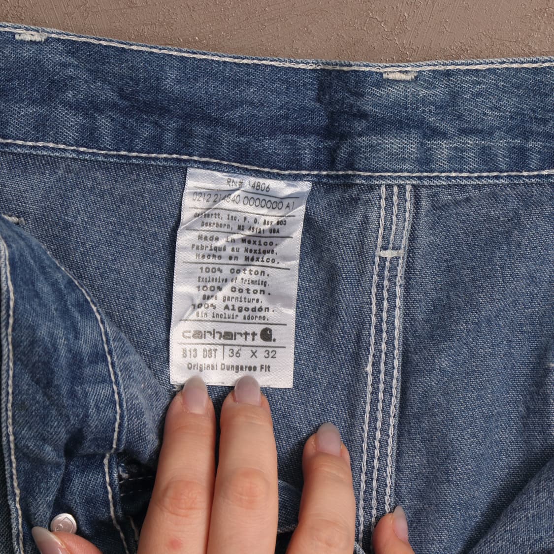 90'S 칼하트 데님 카펜터 워크팬츠A1637 상품이미지3