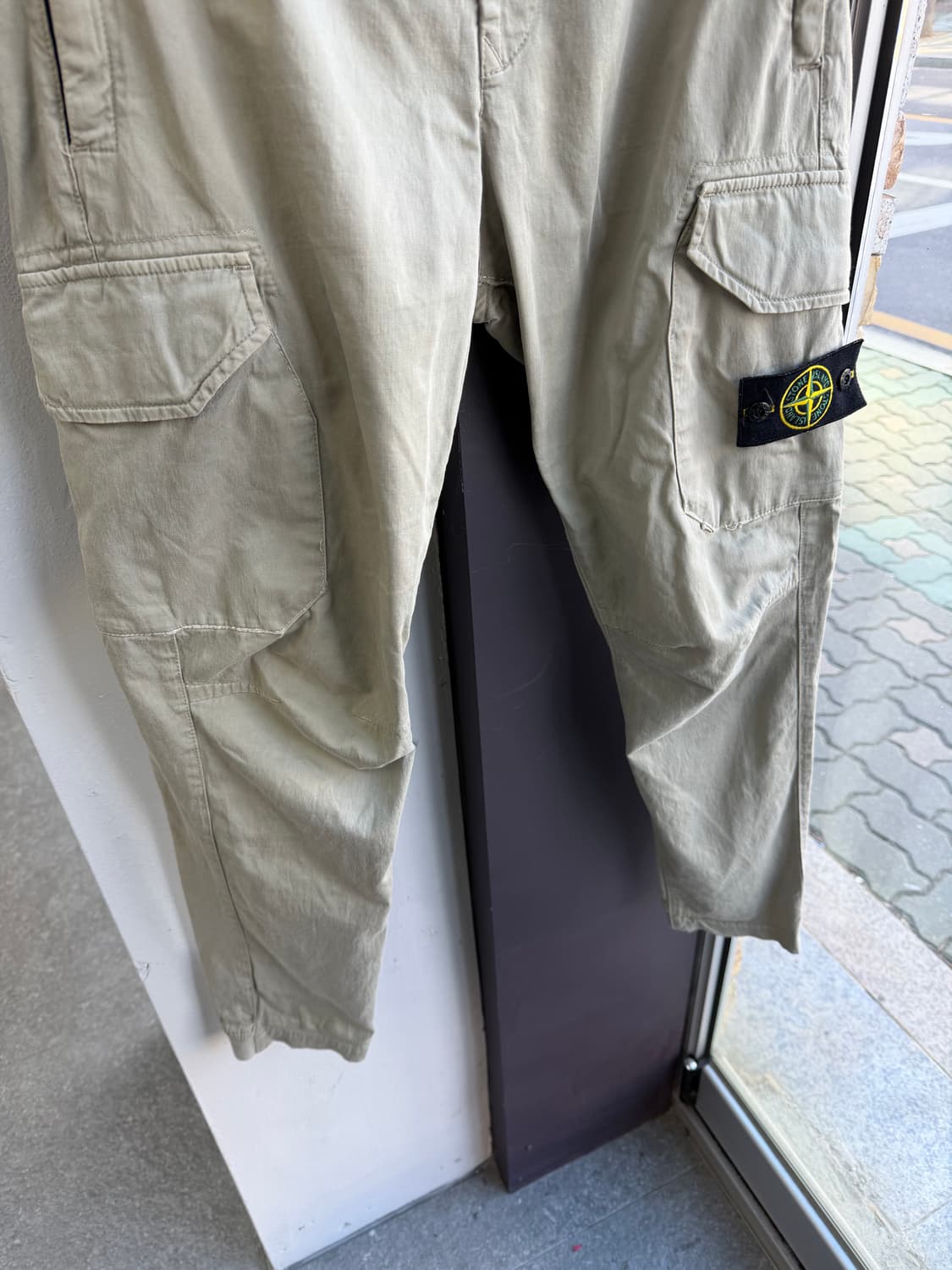 .80/ 스톤아일랜드 와펜패치 캔버스 카고팬츠 상품이미지5