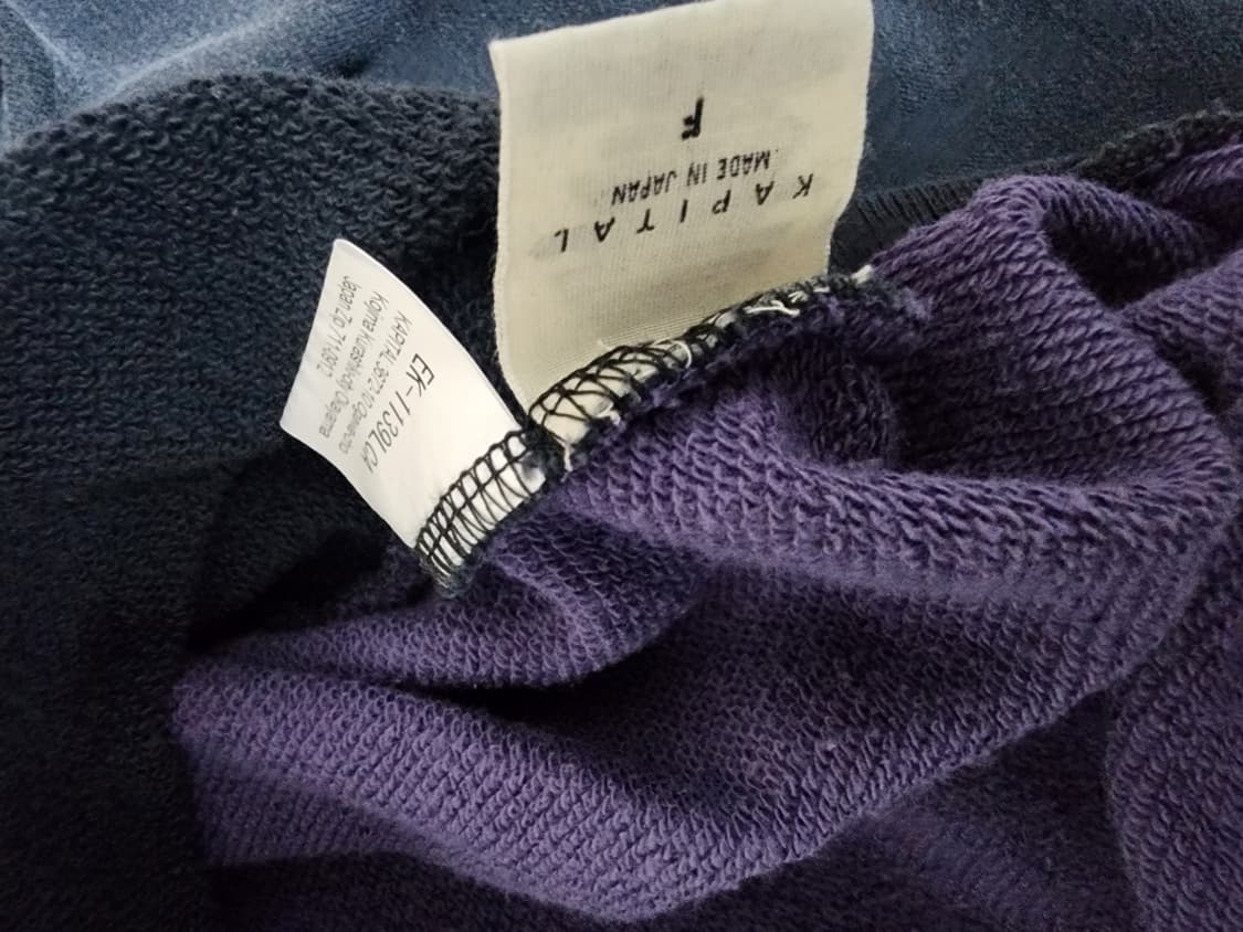 캐피탈(Kapital) 투톤 빅 플리스 스웻셔츠 블랙 퍼플 상품이미지8