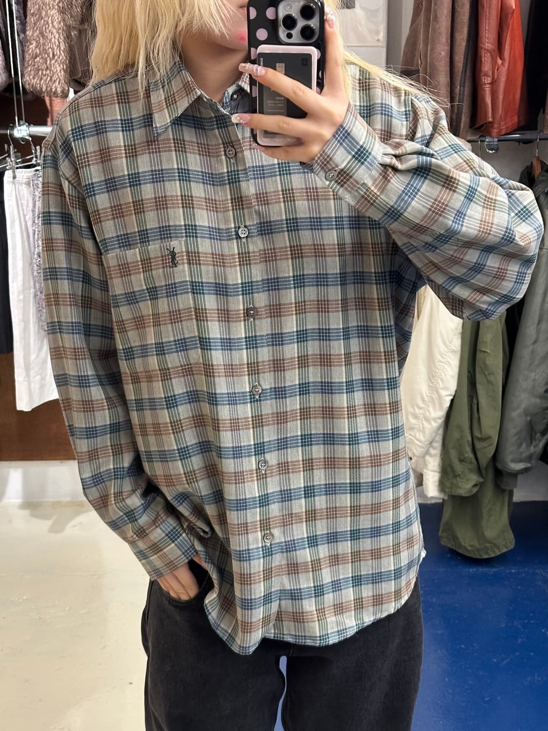 YSL 입생로랑 체크셔츠 상품이미지1