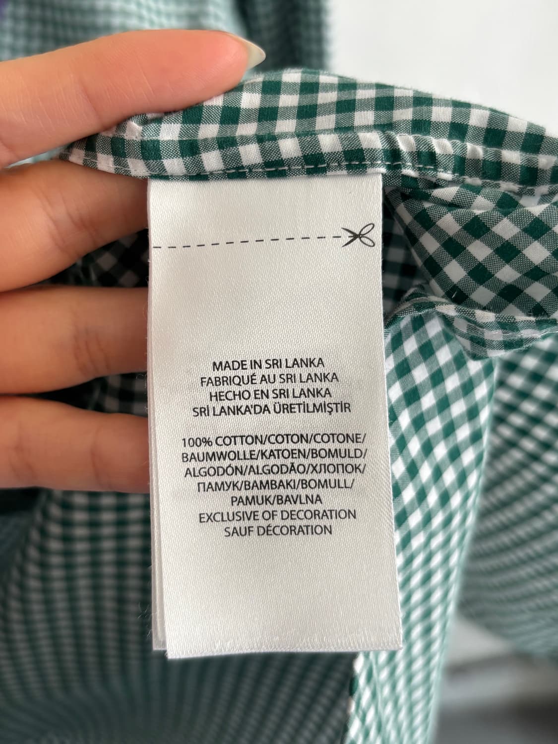 Polo 폴로 랄프로렌 신형 그린 깅엄체크 코튼 셔츠 상품이미지7