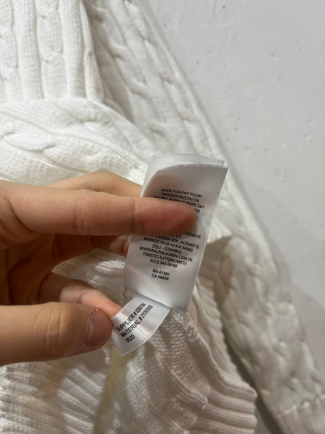 폴로랄프로렌 여성 코튼 케이블 니트 화이트 S 상품이미지5