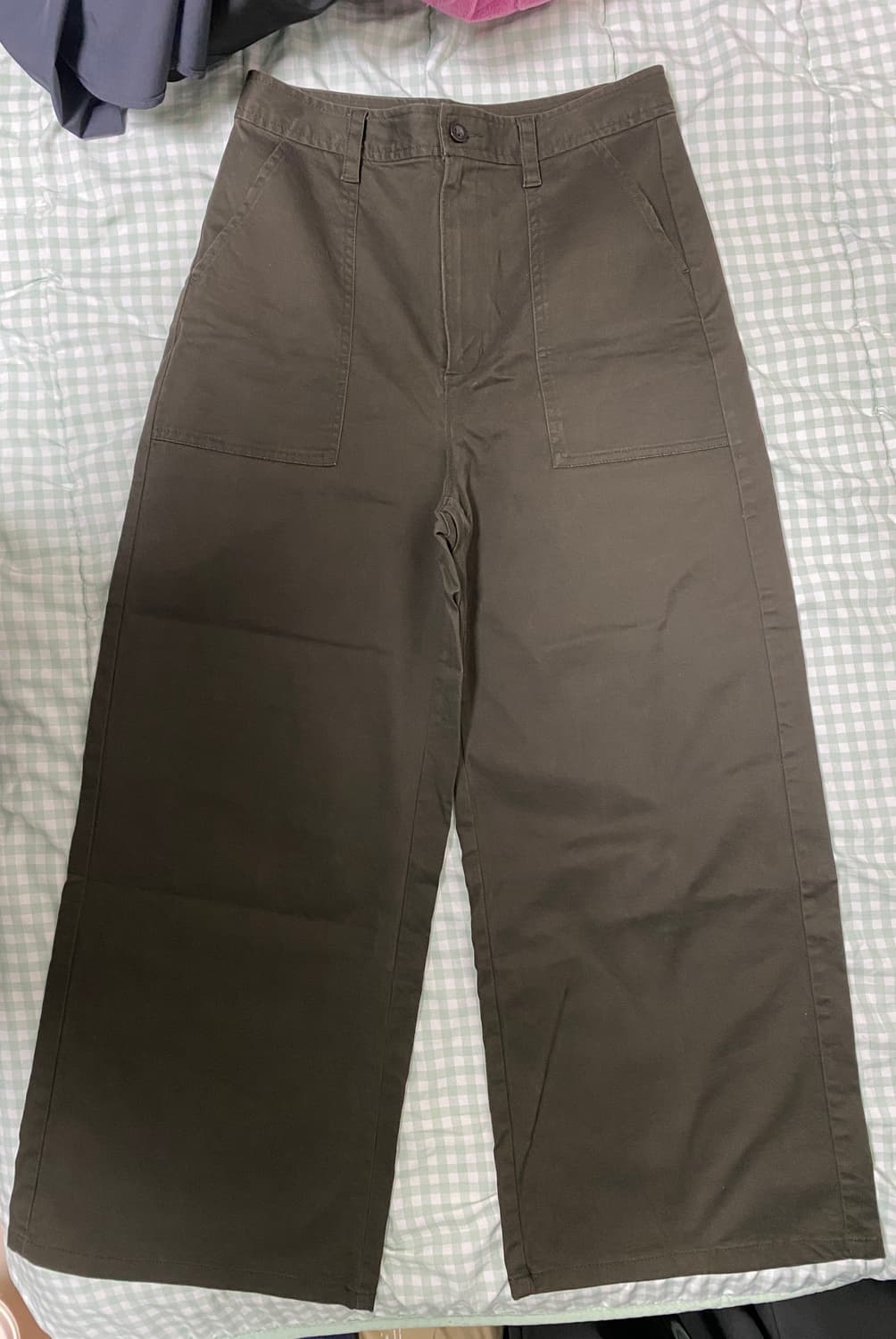 GU 여성 와이드 워크팬츠 상품이미지1