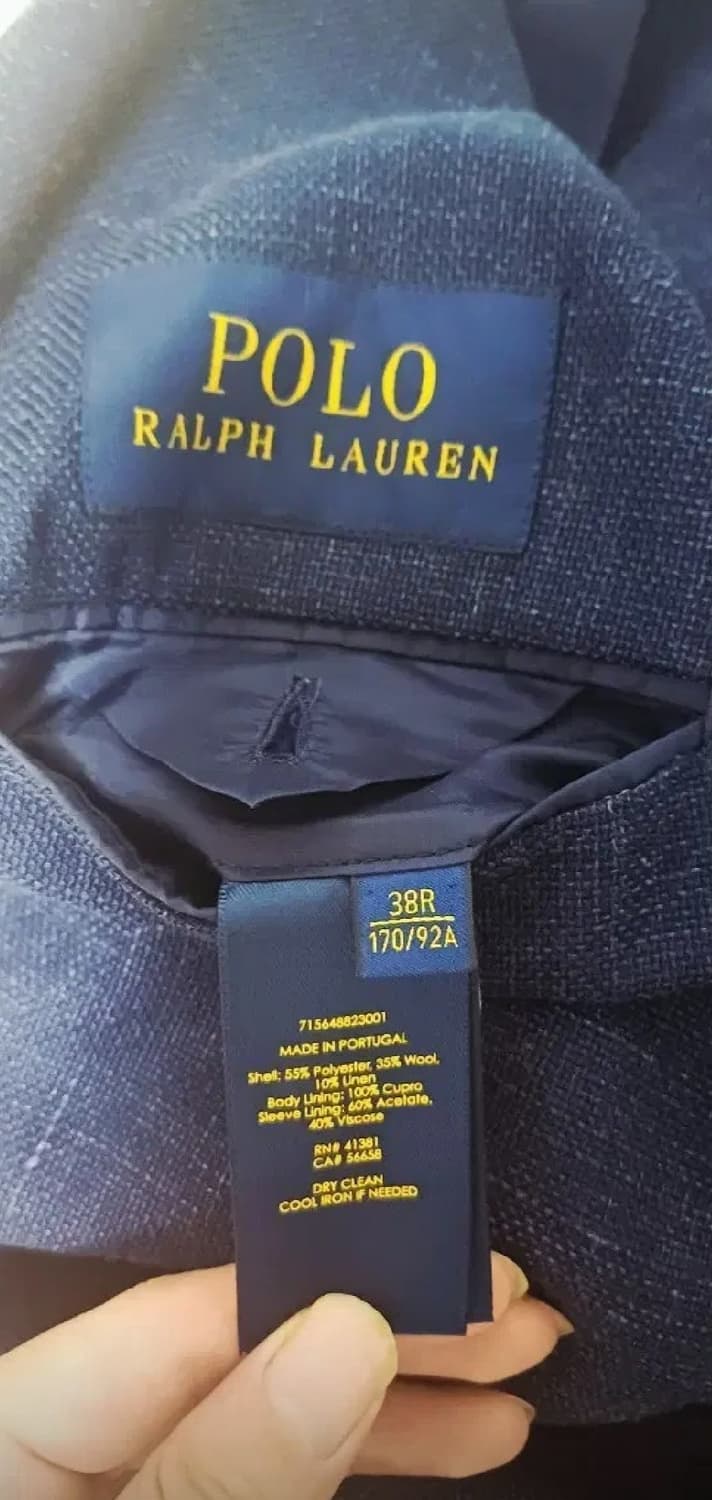 폴로 랄프로렌 남성 네이비 자켓 38R 상품이미지3