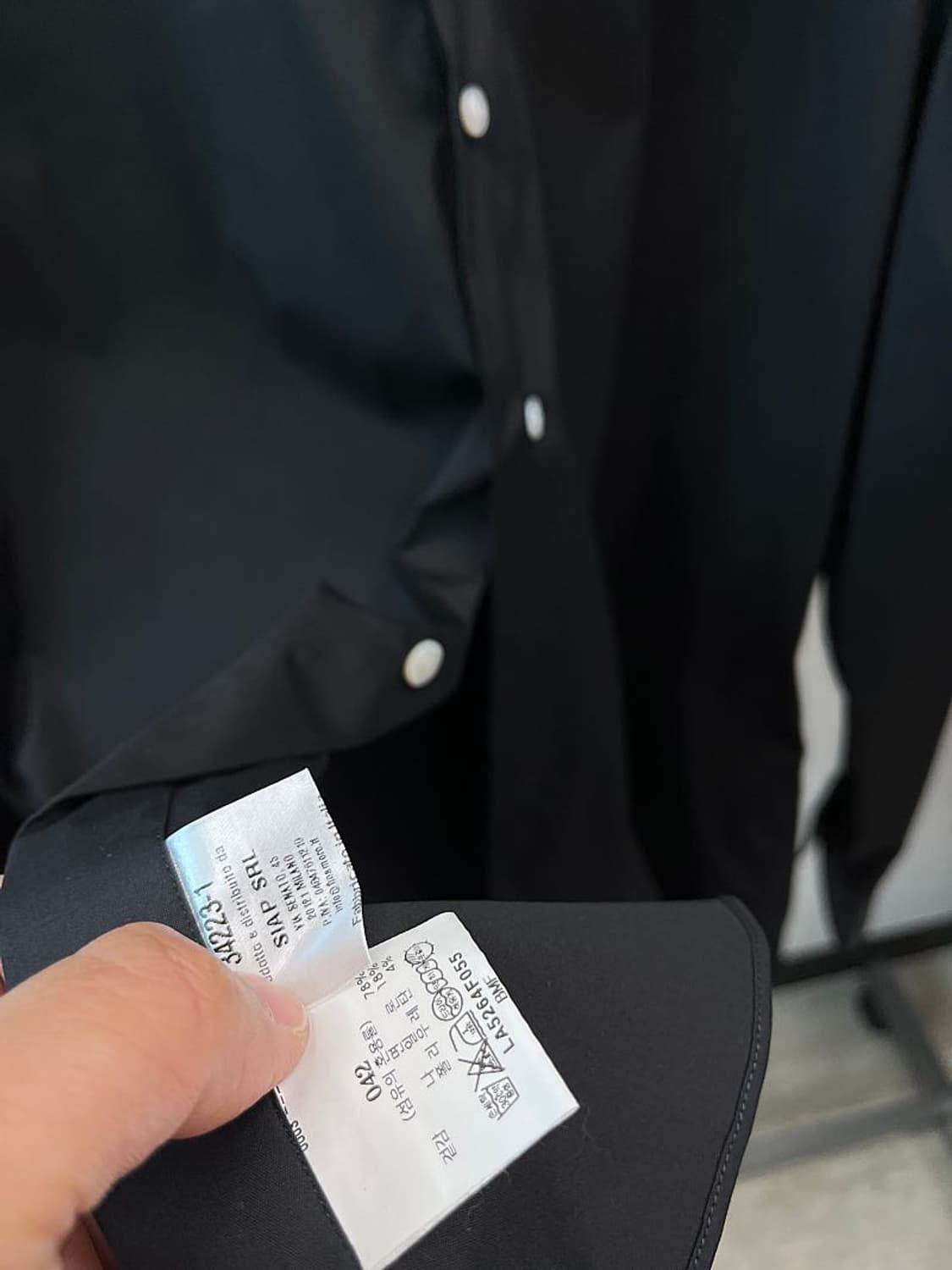 110)  피나모레 나폴리 25ss 블랙 셔츠  상품이미지5