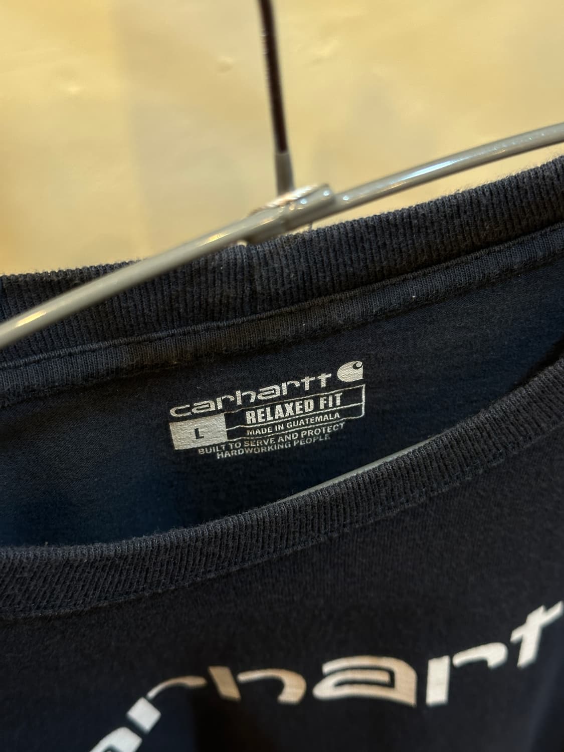 칼하트 롱 슬리브 긴팔 티셔츠 네이비 L 상품이미지2