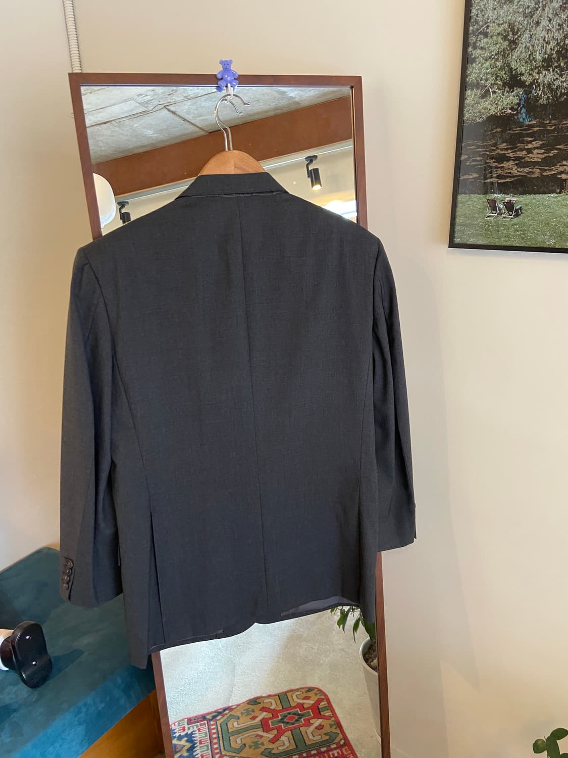 아쿠아커스텀 회색 남성 정장 자켓 상품이미지6