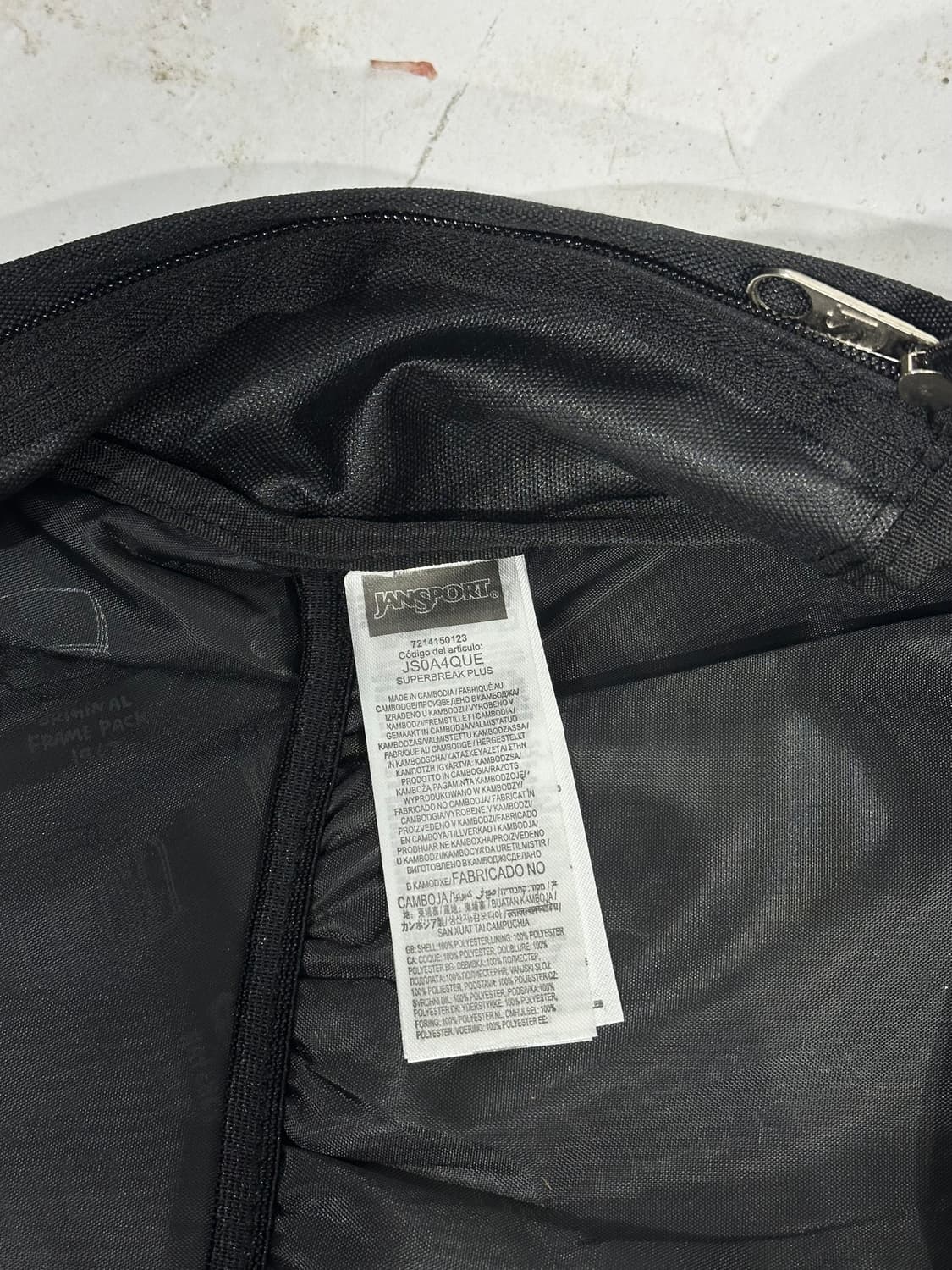 잔스포츠 블랙 백팩 가방 상품이미지6