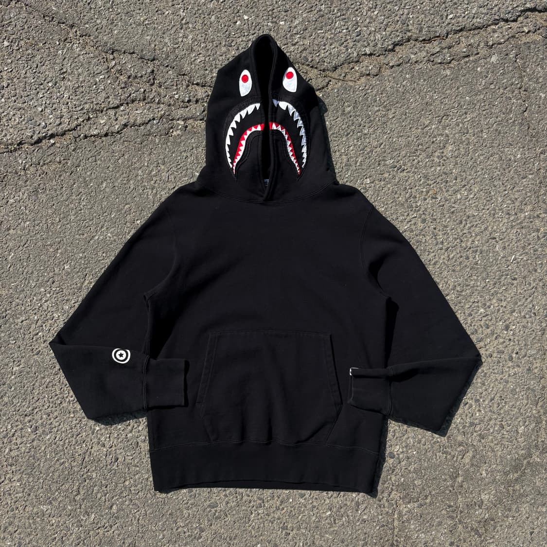 Bape 베이프 Ponr B.C 샤크 블랙 후드티 상품이미지6