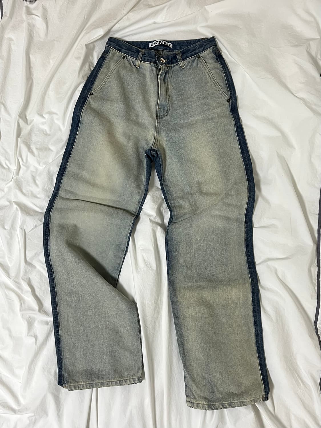 (새상품) 앞뒤 반전 워싱 청바지 상품이미지2