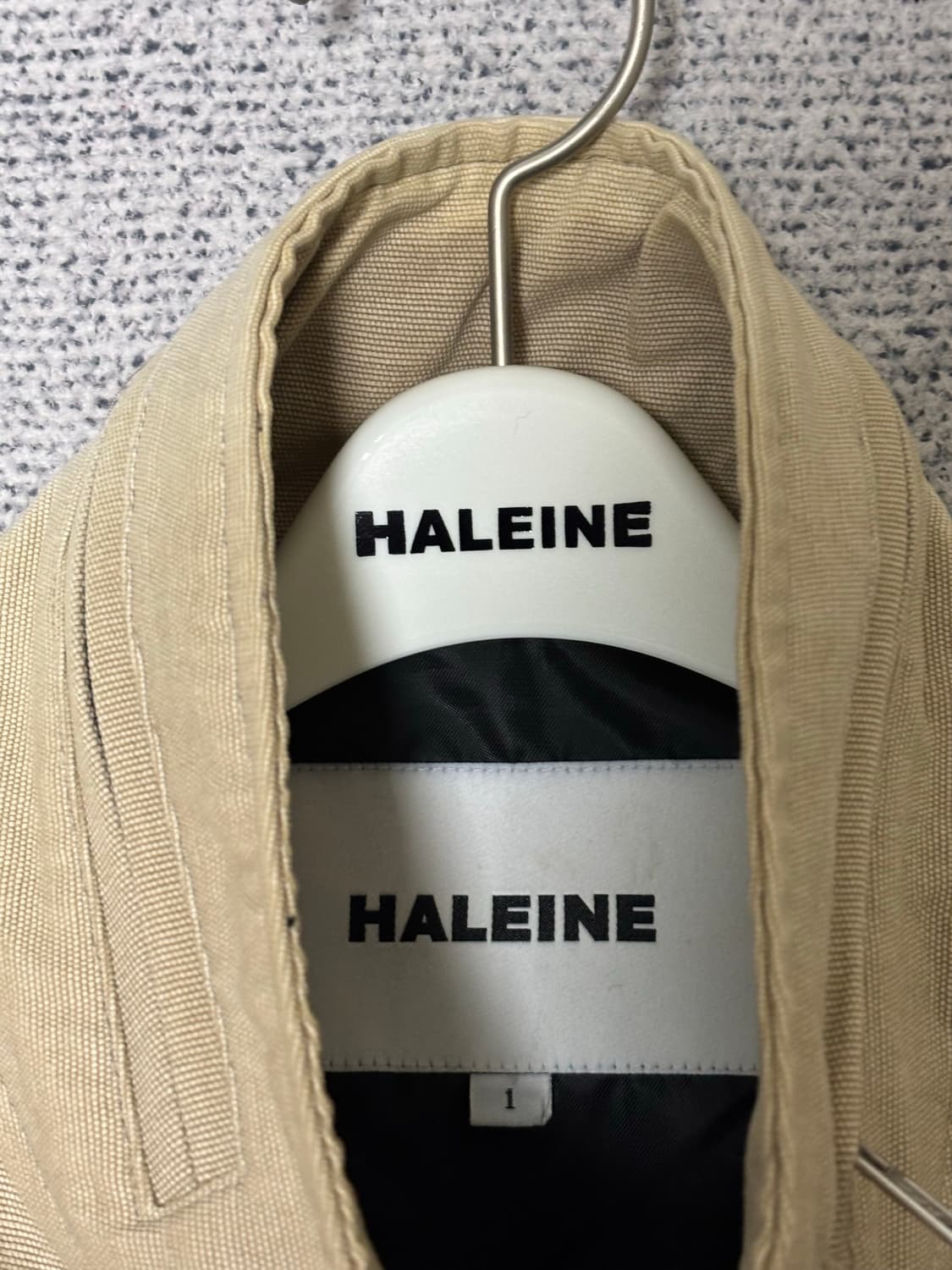 알렌느 크롭 밀리터리 코튼 블루종 베이지 상품이미지5