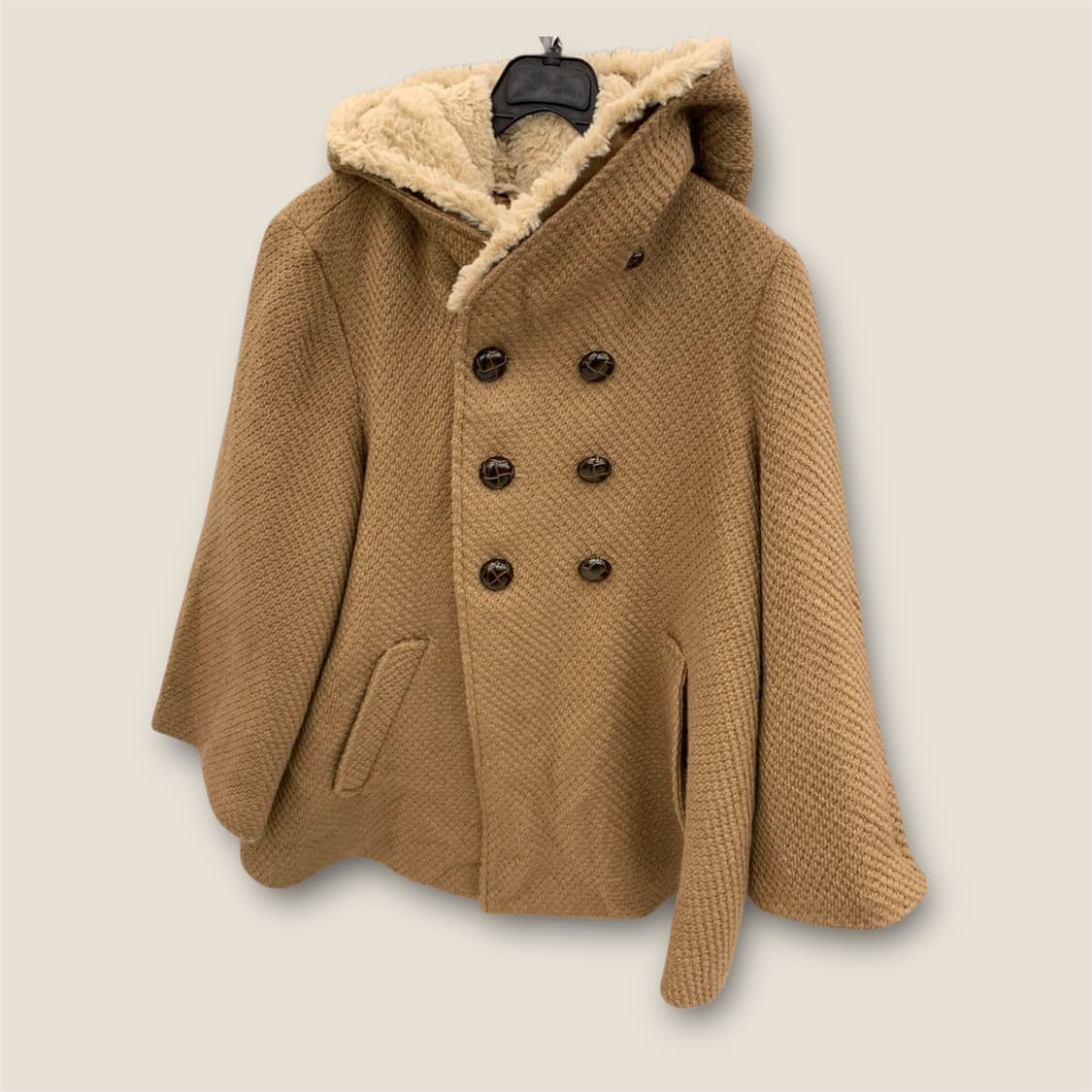 일본 로리스팜 퍼 트리밍 숏 코트 갸루 하구미 상품이미지1