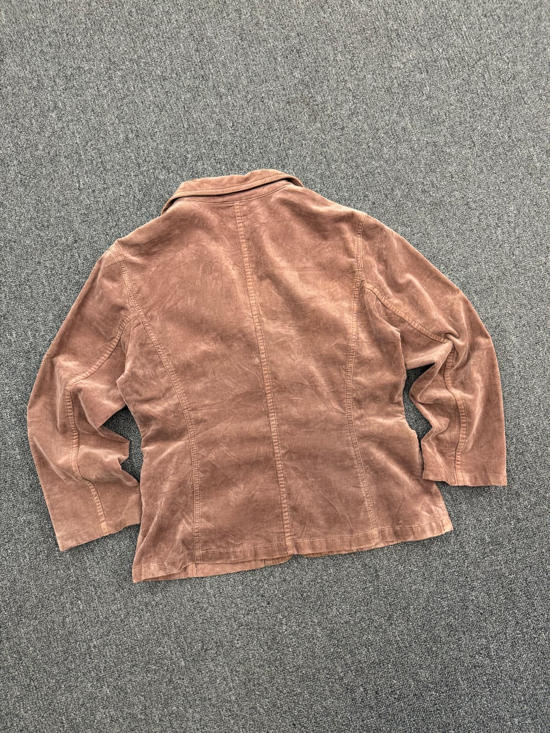 OS)PINORE 빈티지 브라운 벨벳 블레이저 자켓 상품이미지4