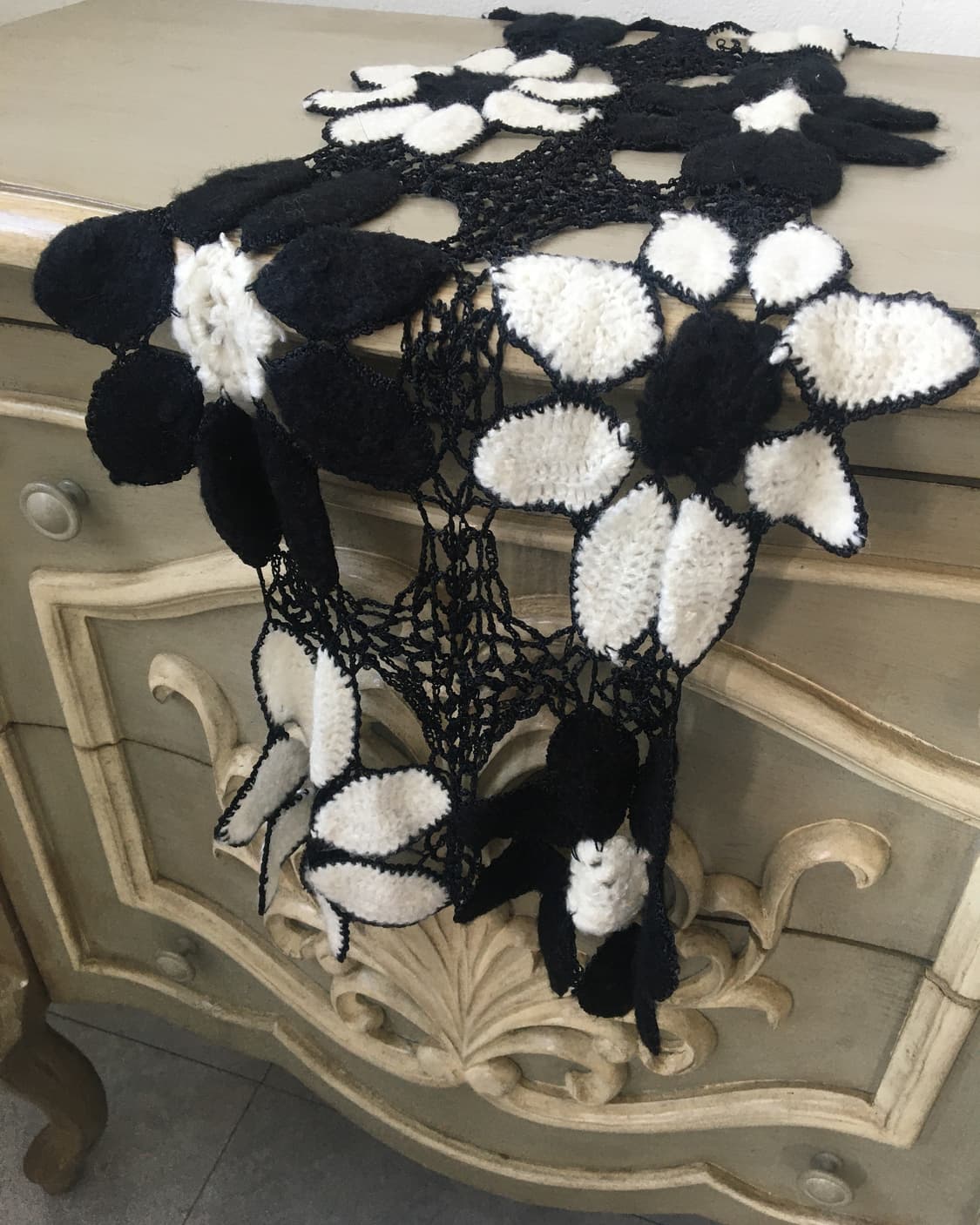 flower pattern crochet scarf 상품이미지5