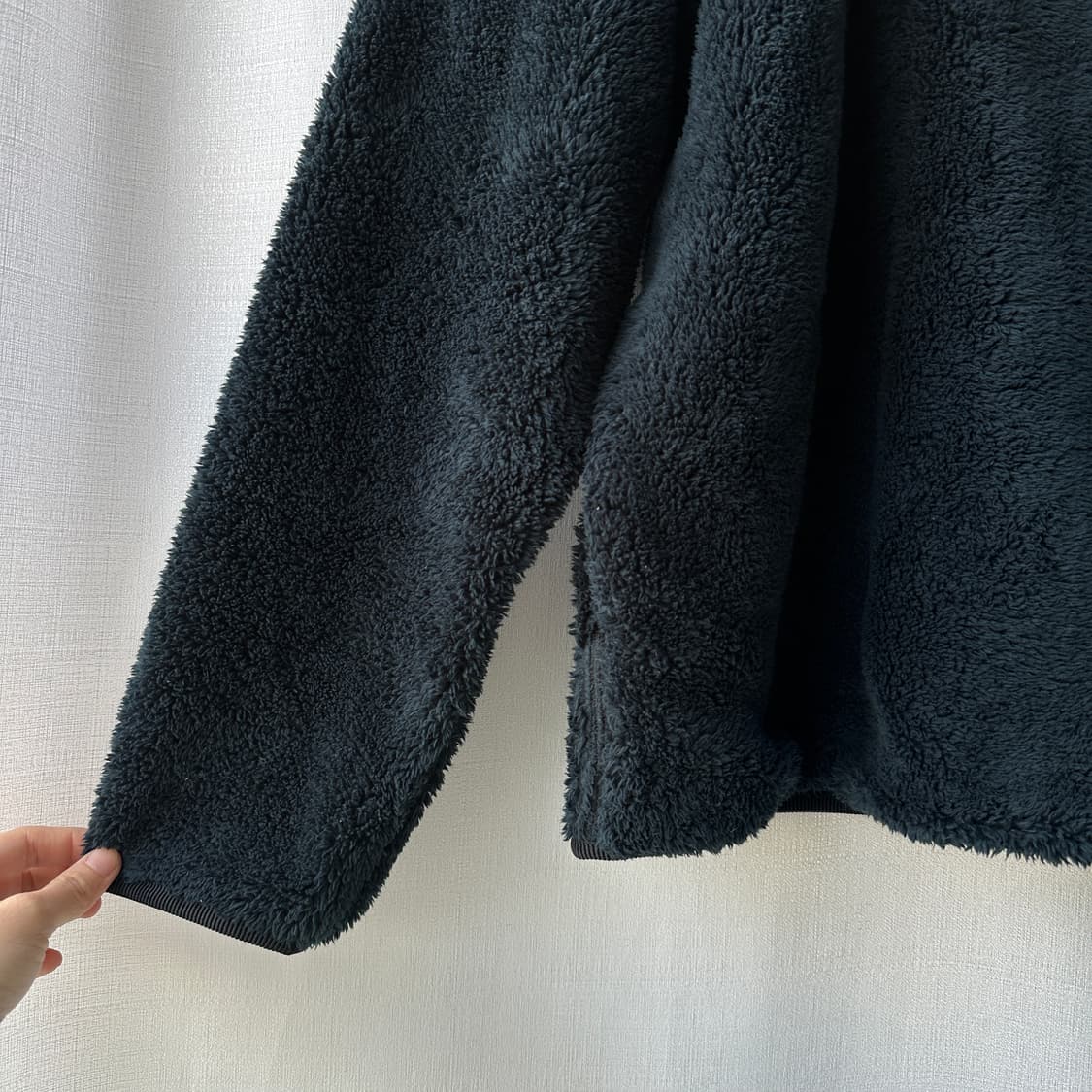 Rag&Bone 랙앤본 플리스 로건 풀오버 블랙 다크그린 XL 상품이미지7