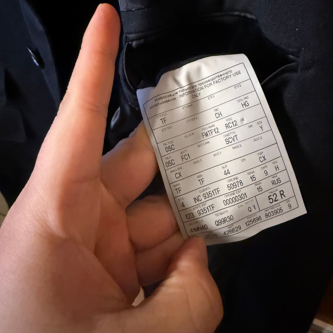 새상품) 톰포드 캐시미어 싱글 코트 판매 합니다 상품이미지9