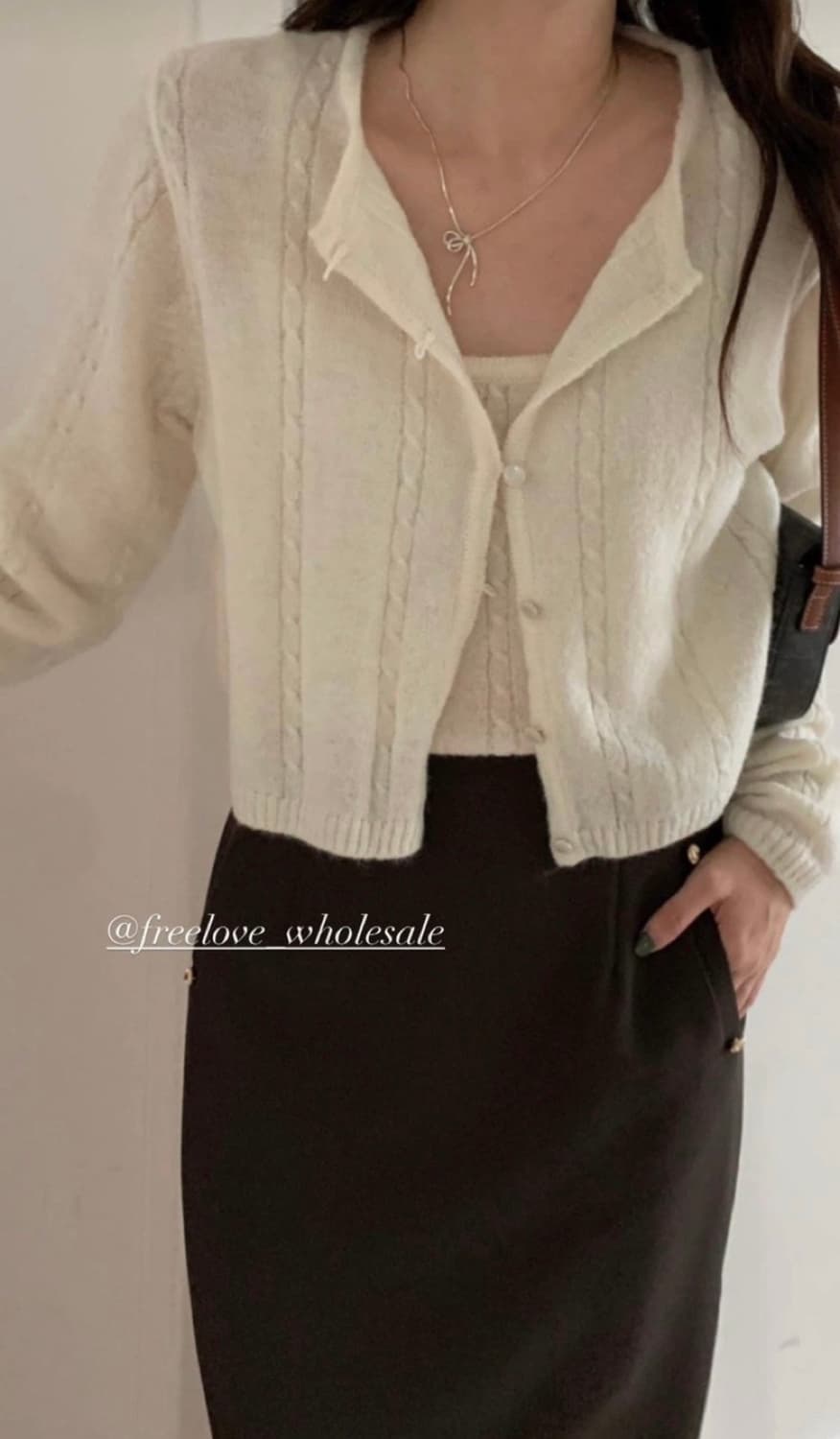 프리러브freelove 버튼롱스커트m 상품이미지3