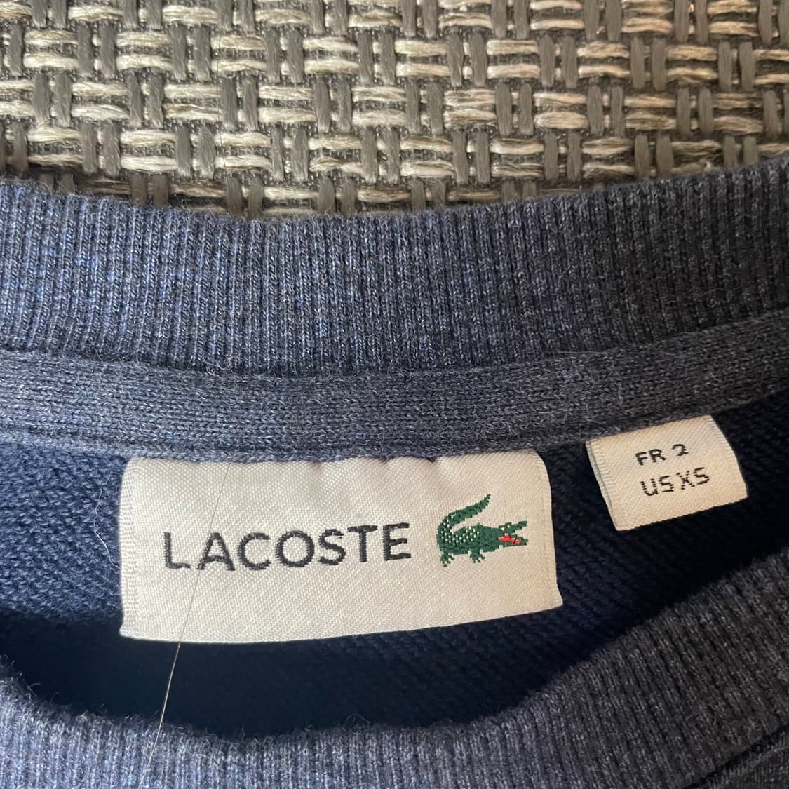 라코스테 다크 블루 빅로고 맨투맨 XS 상품이미지4