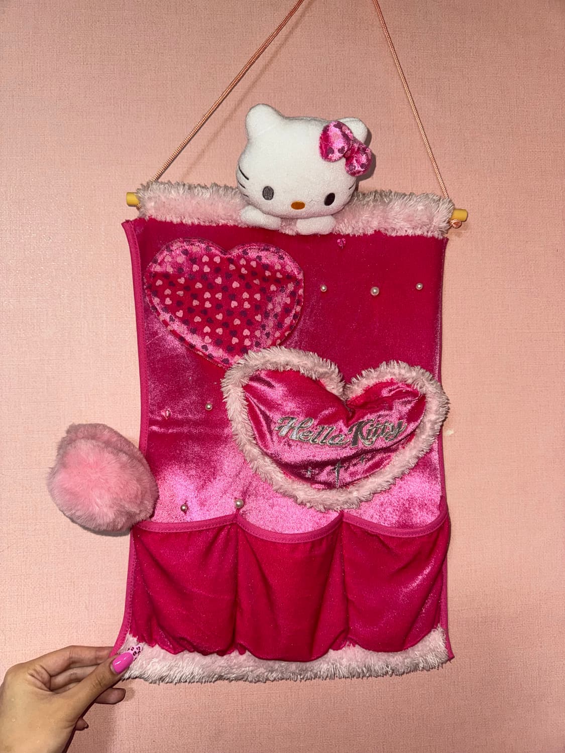 고전키티 빈티지 벨벳 벽걸이 갸루 Y2k  상품이미지1