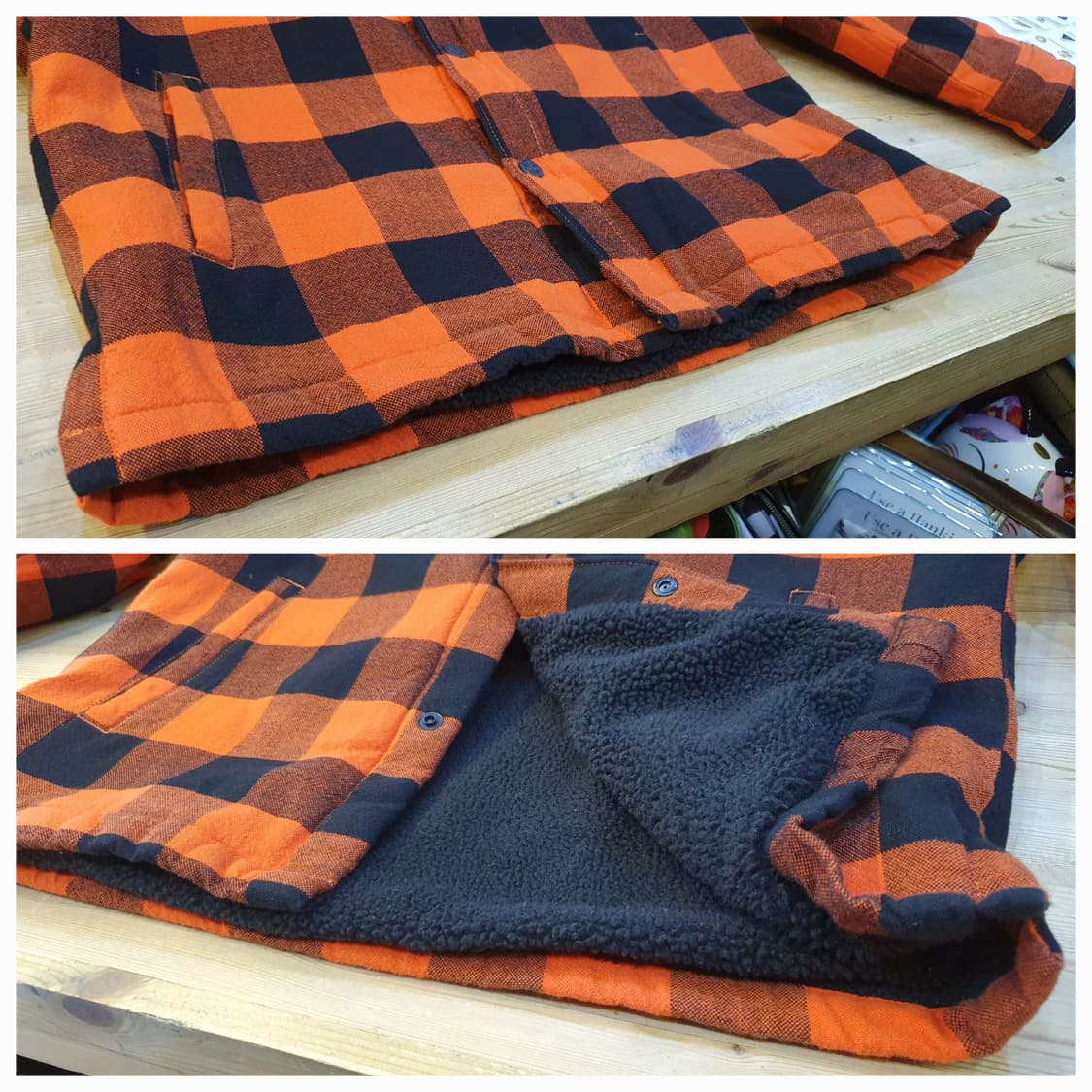 100.팀버랜드 양털 체크남방 상품이미지6