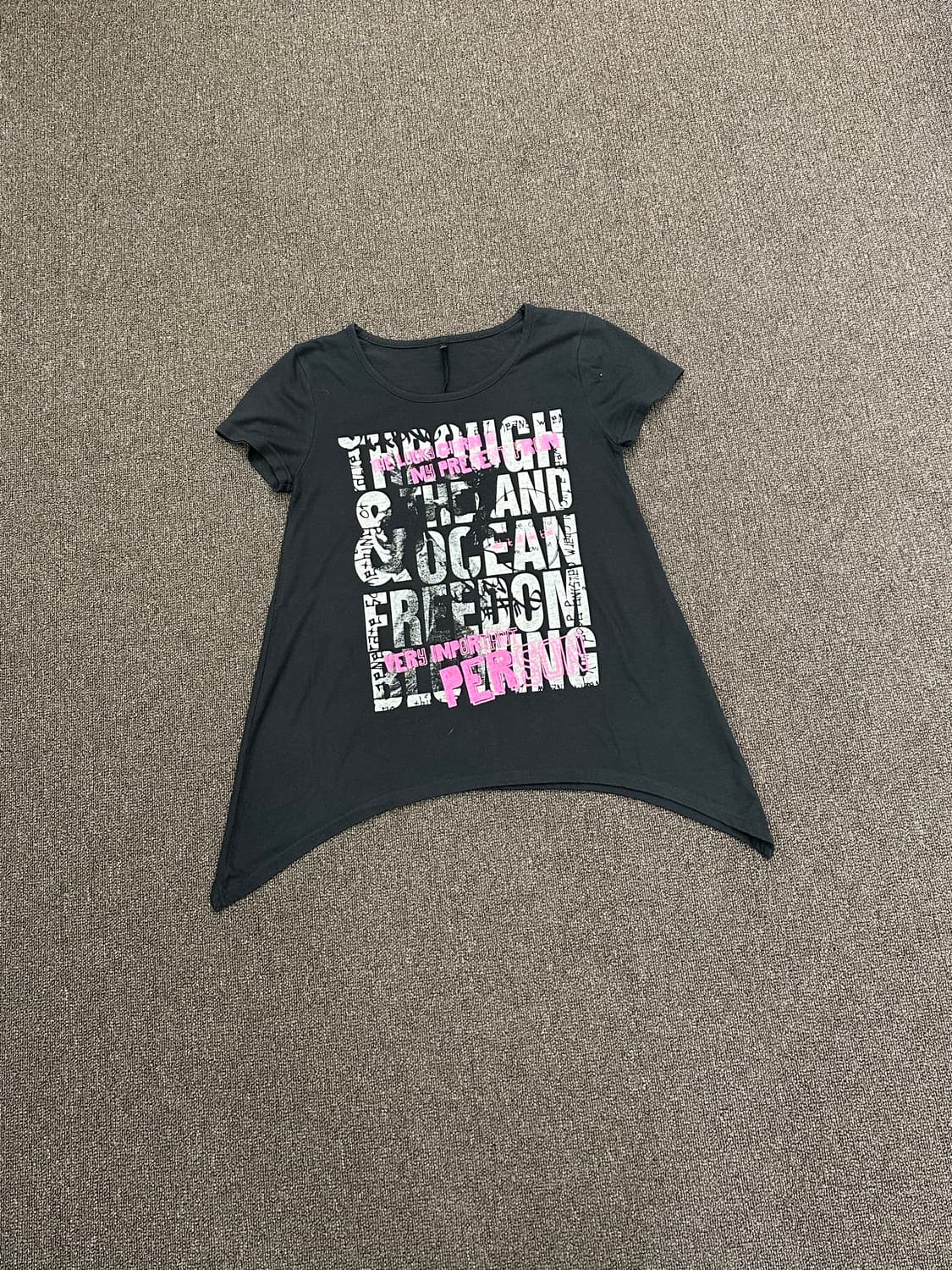 M)Japanese vintage Y2K 블랙 반팔 상품이미지1