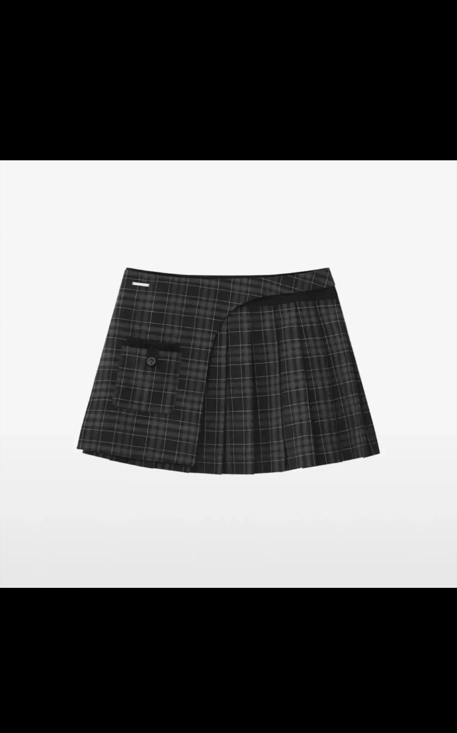 미세키서울 Pocket layered check skirt 블랙 / 1 상품이미지4