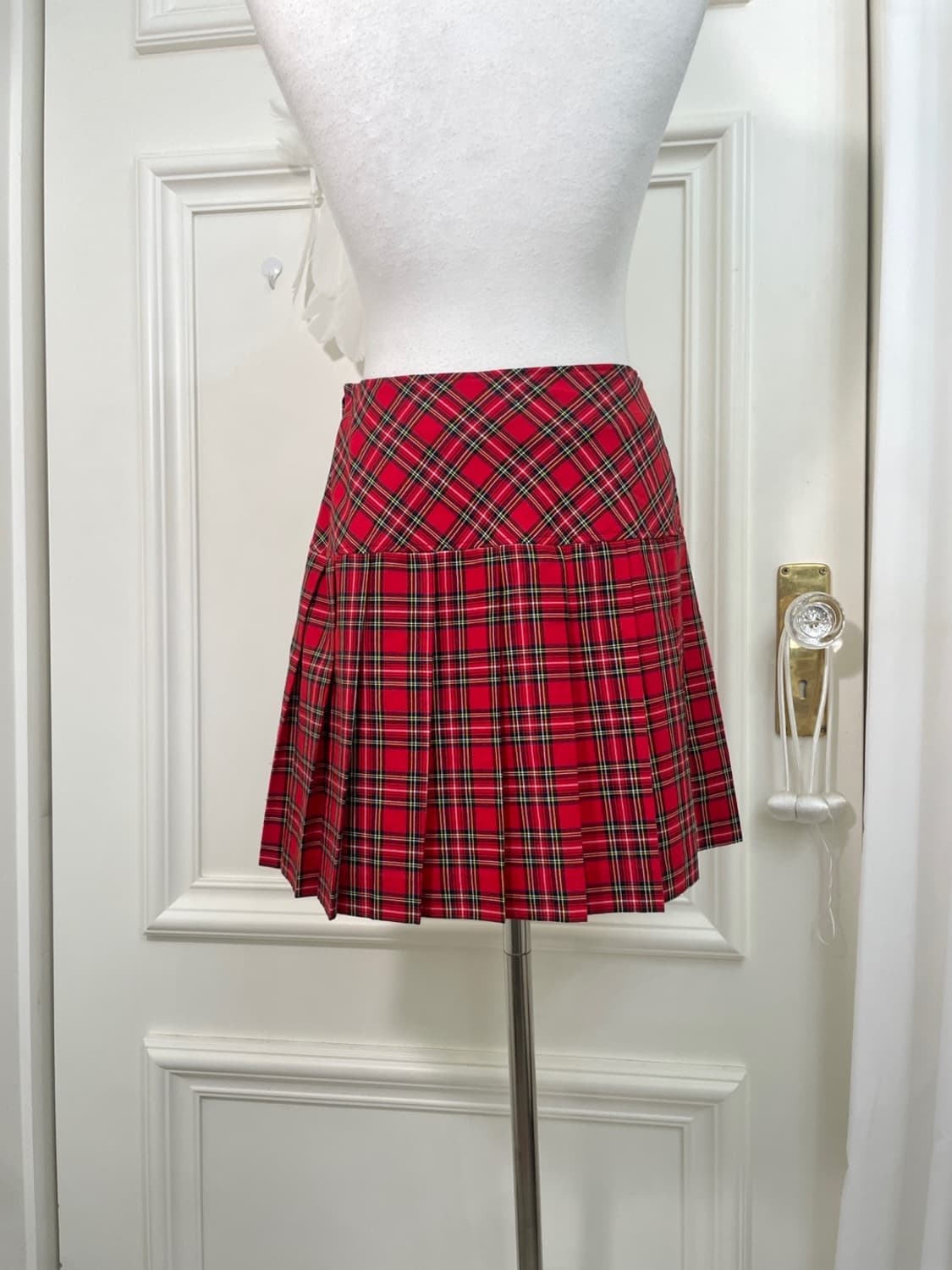 red check pleats mini skirt 상품이미지4