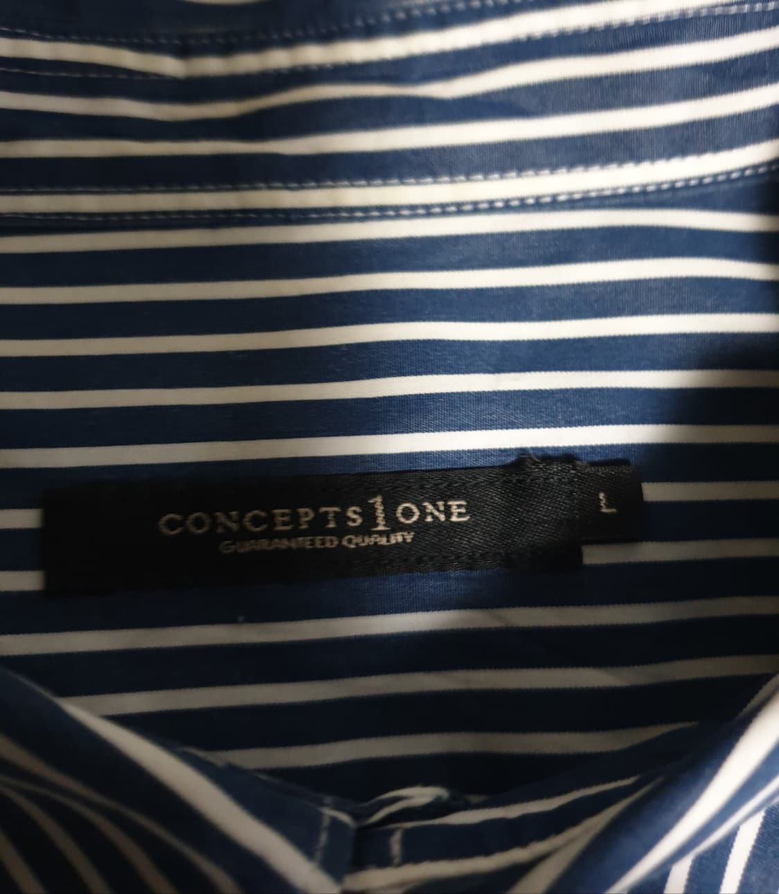 컨셉원 개런티퀄리티 프리미엄 스트라이프 셔츠 네이비 (L) 상품이미지2