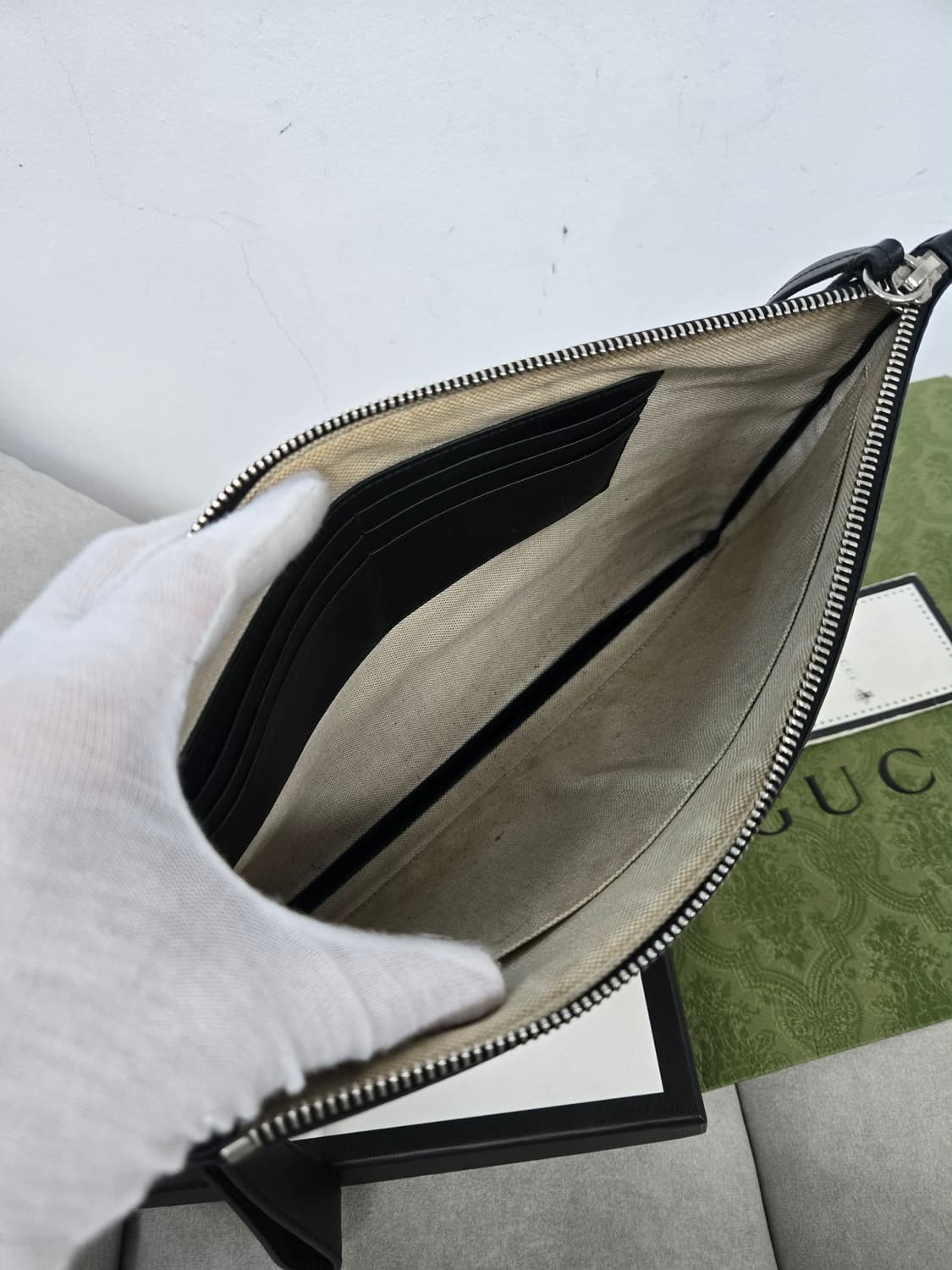 [보증서 정품] 구찌 꿀벌 클러치백 상품이미지1