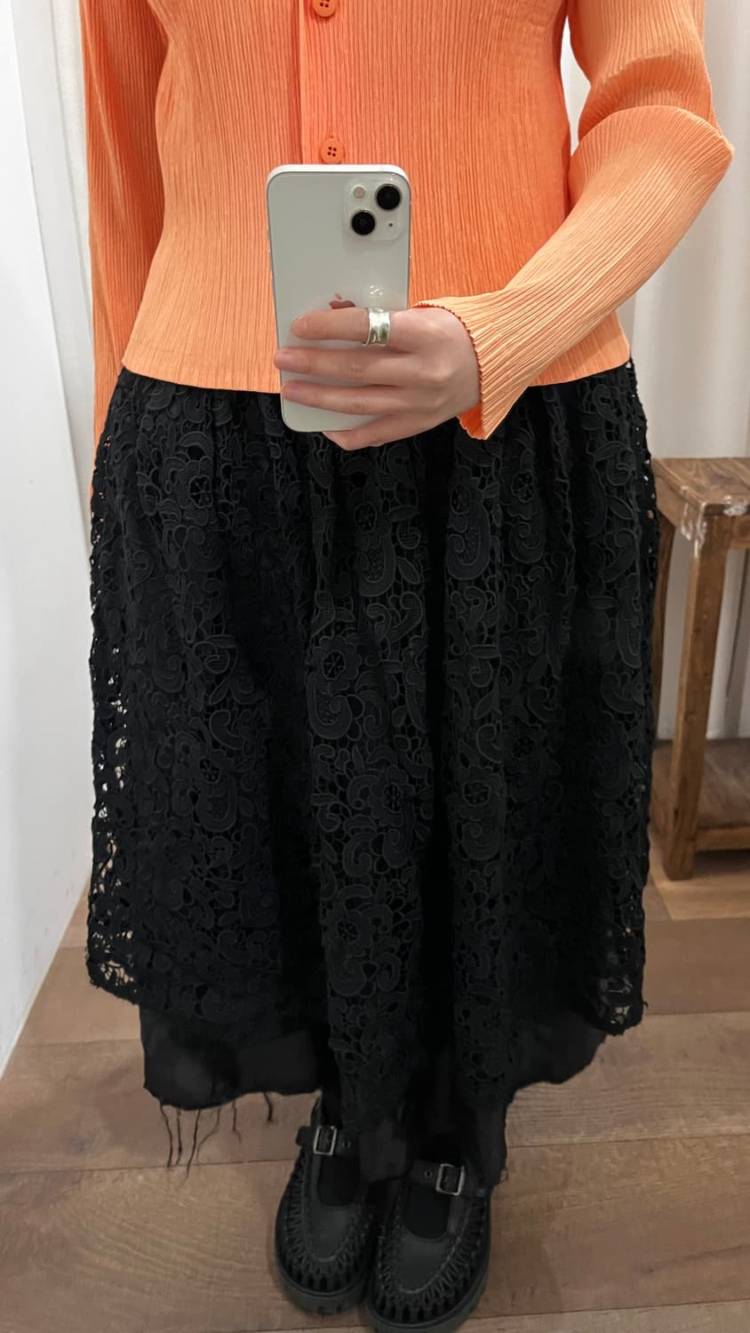 Bulky Lace Distressed Skirt 상품이미지9