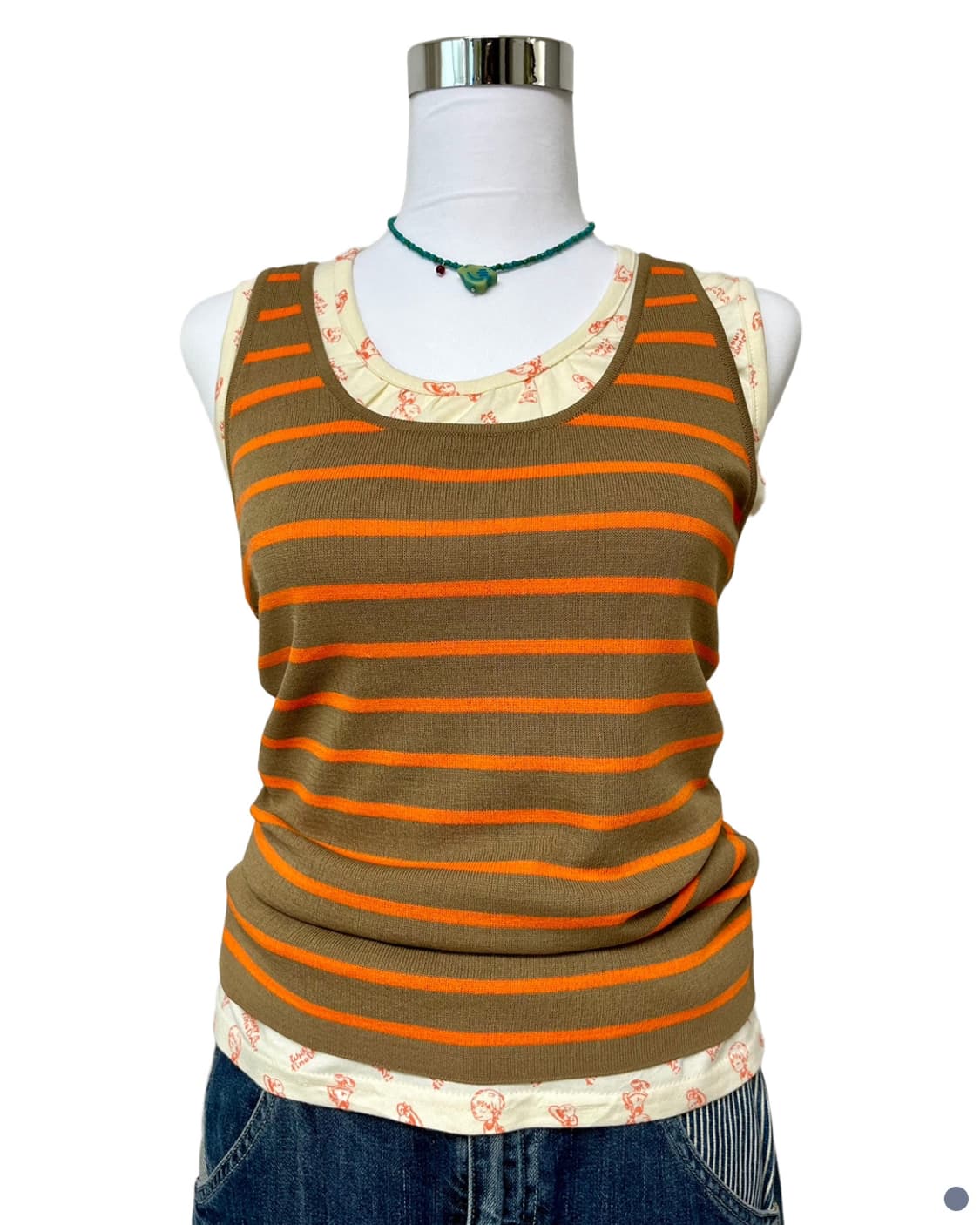 Orange character sleeveless 상품이미지6