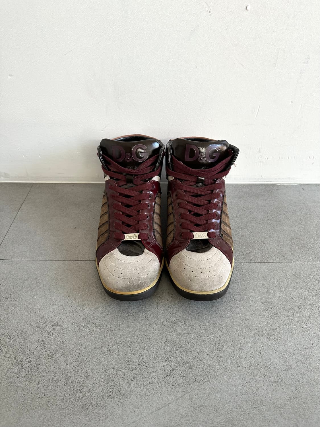 돌체앤가바나 2000s 버건디 하이탑 상품이미지2