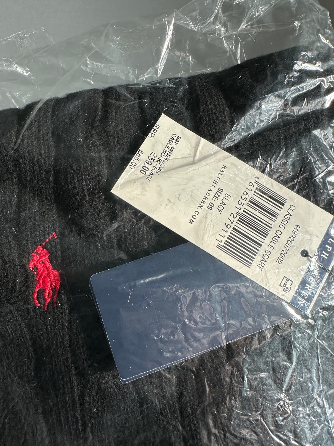 폴로랄프로렌 클래식 울 케이블 목도리 블랙, 네이비 상품이미지3