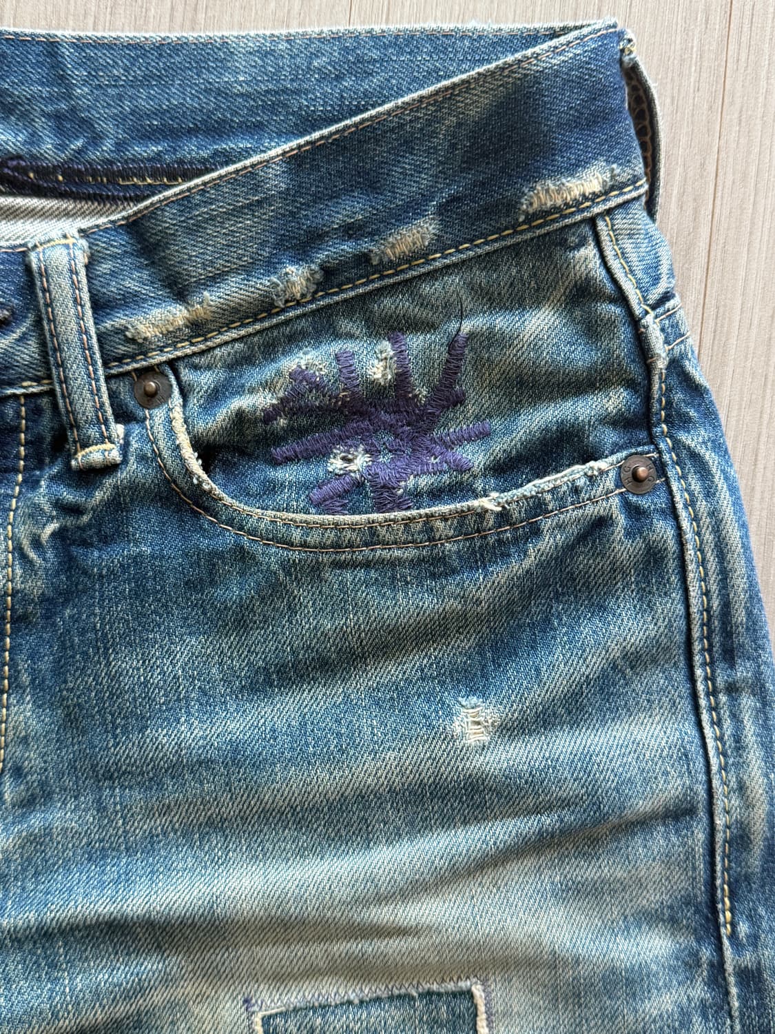 90’s Hysteric Glamour stud jeans 상품이미지8