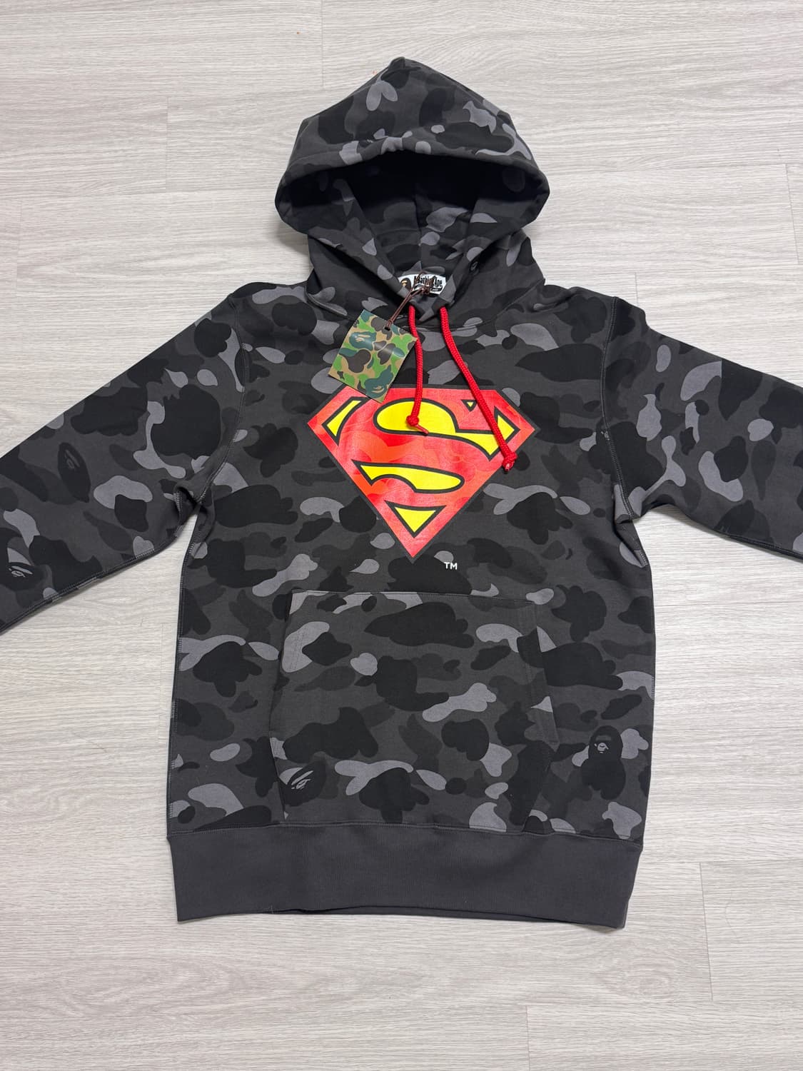 베이프 DC콜라보 흑계 후드티 L 상품이미지1